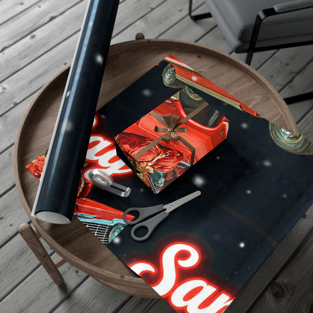 Vintage Santa's Bag Gift Wrap Papers, Holiday Wrapping Paper, Christmas Gift Wrap, Festive Gift Wrap, Retro Santa Paper