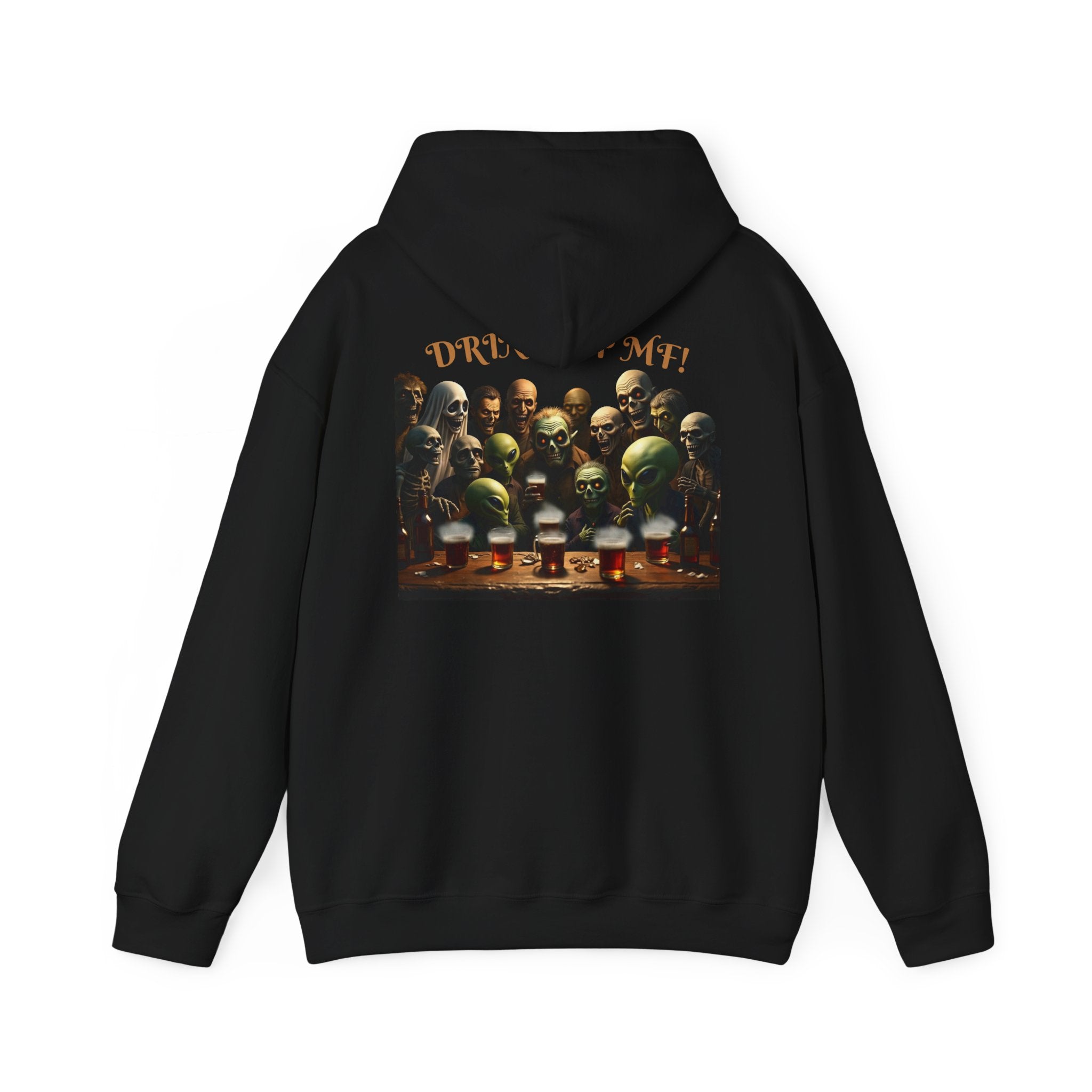 VYBZ Aliens and Monsters Unisex Hooded Sweatshirt - Funny Quote Design
