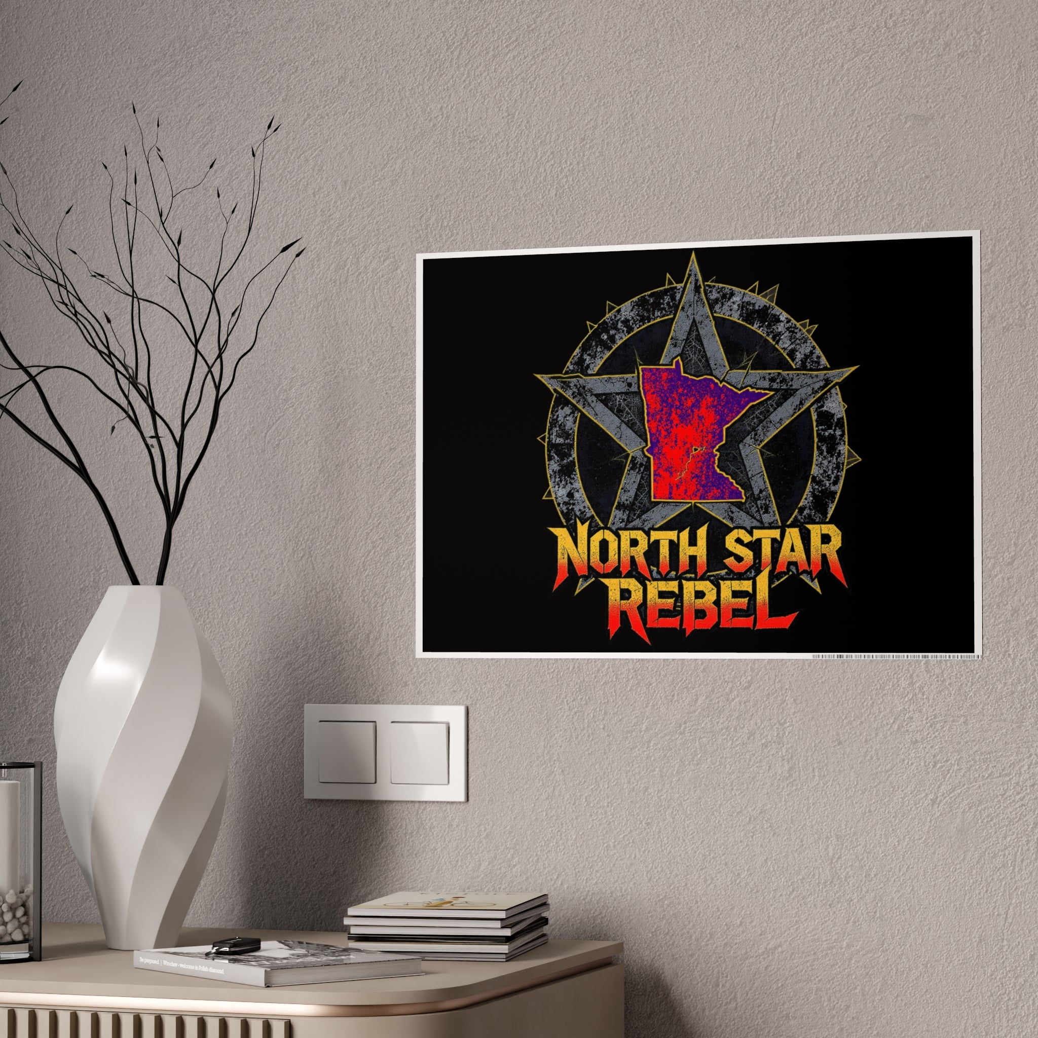 North Star Rebel Gloss Poster — Retro Punk Wall Art