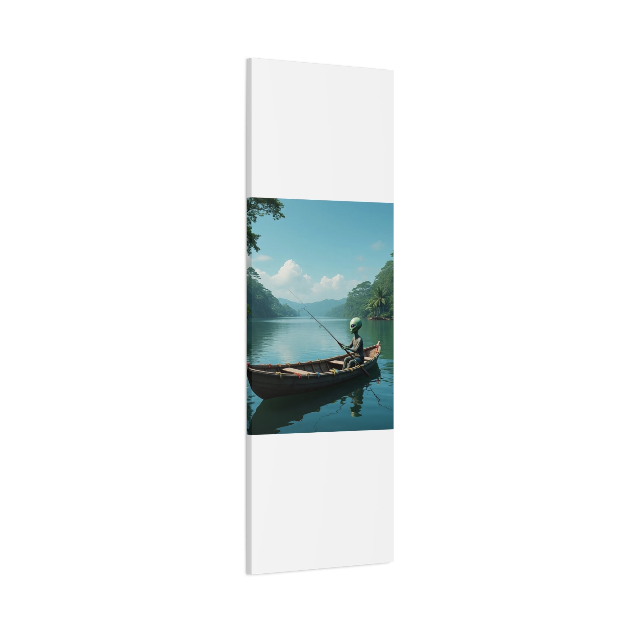 Alien Fishing Canvas Art