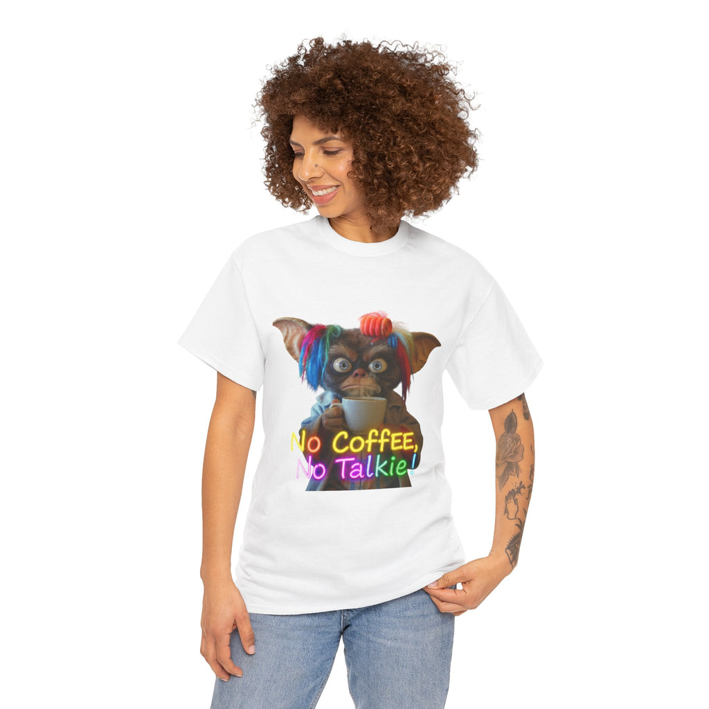 No Coffee, No Talkie Tee — Cute Gremlin Coffee Morning Shirt
