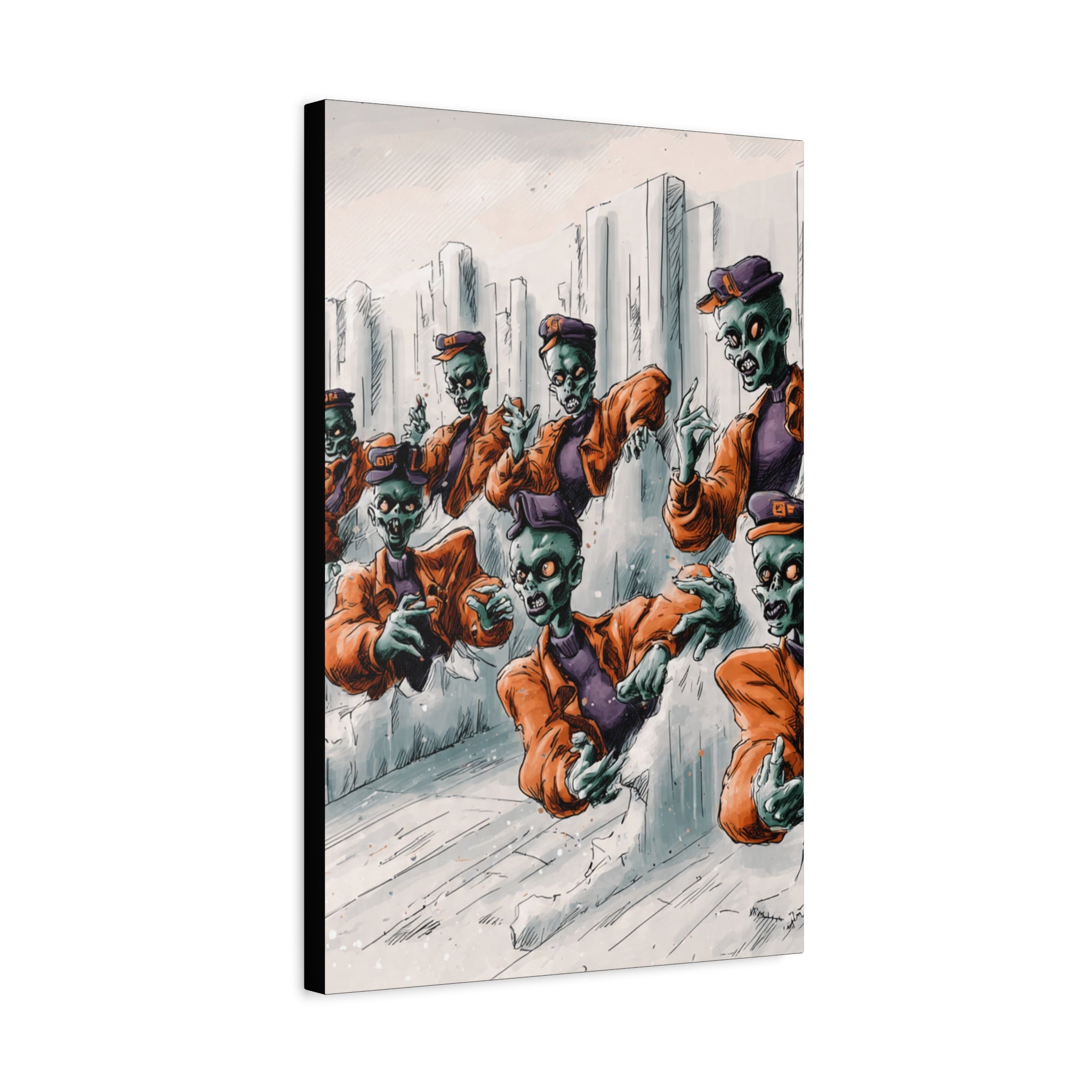 Zombie Chorus Matte Canvas Wall Art