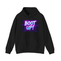 Boot Up! Neon Graphic Hoodie – Retro Vaporwave Tech Sweatshirt