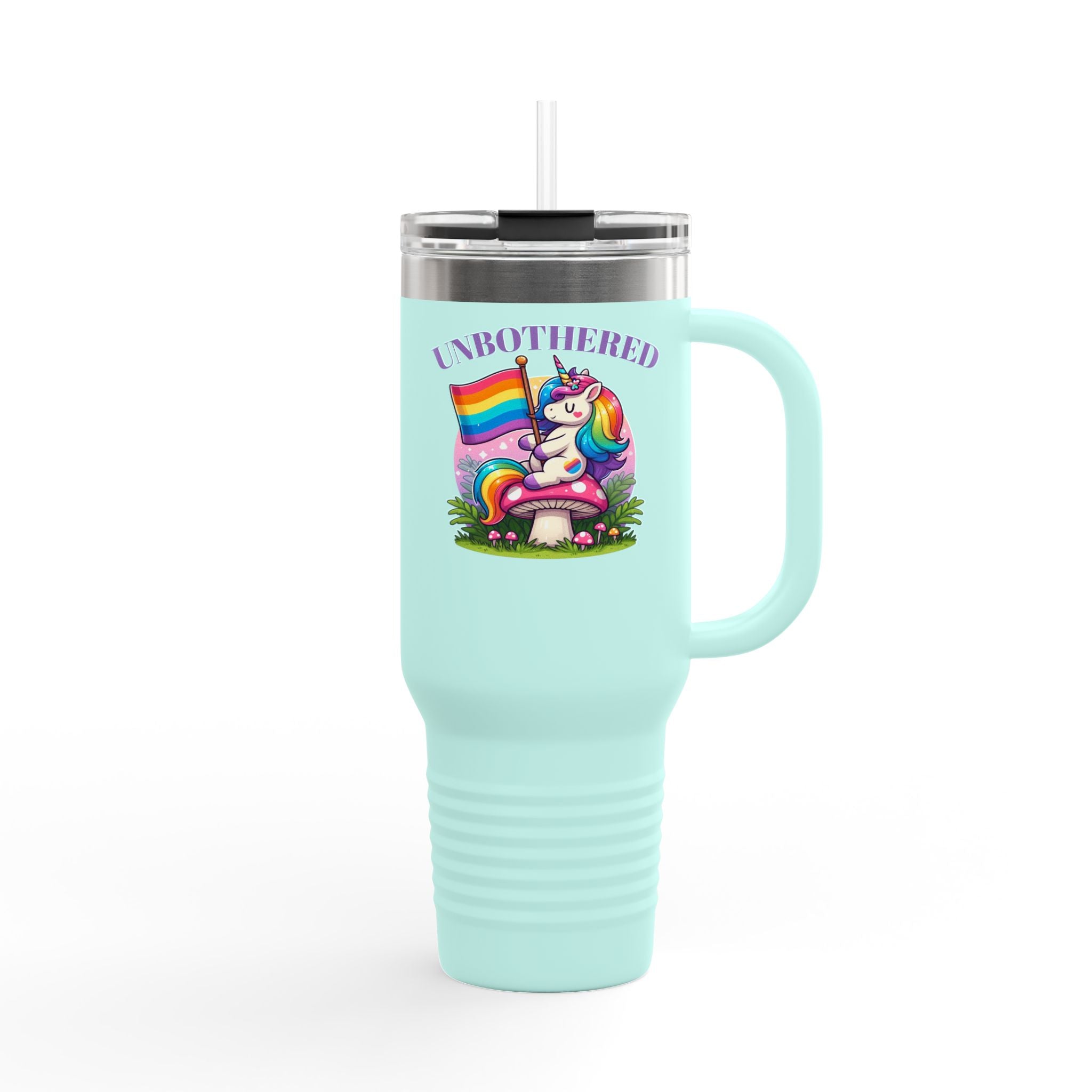 Rainbow Unicorn Insulated 40oz Travel Mug