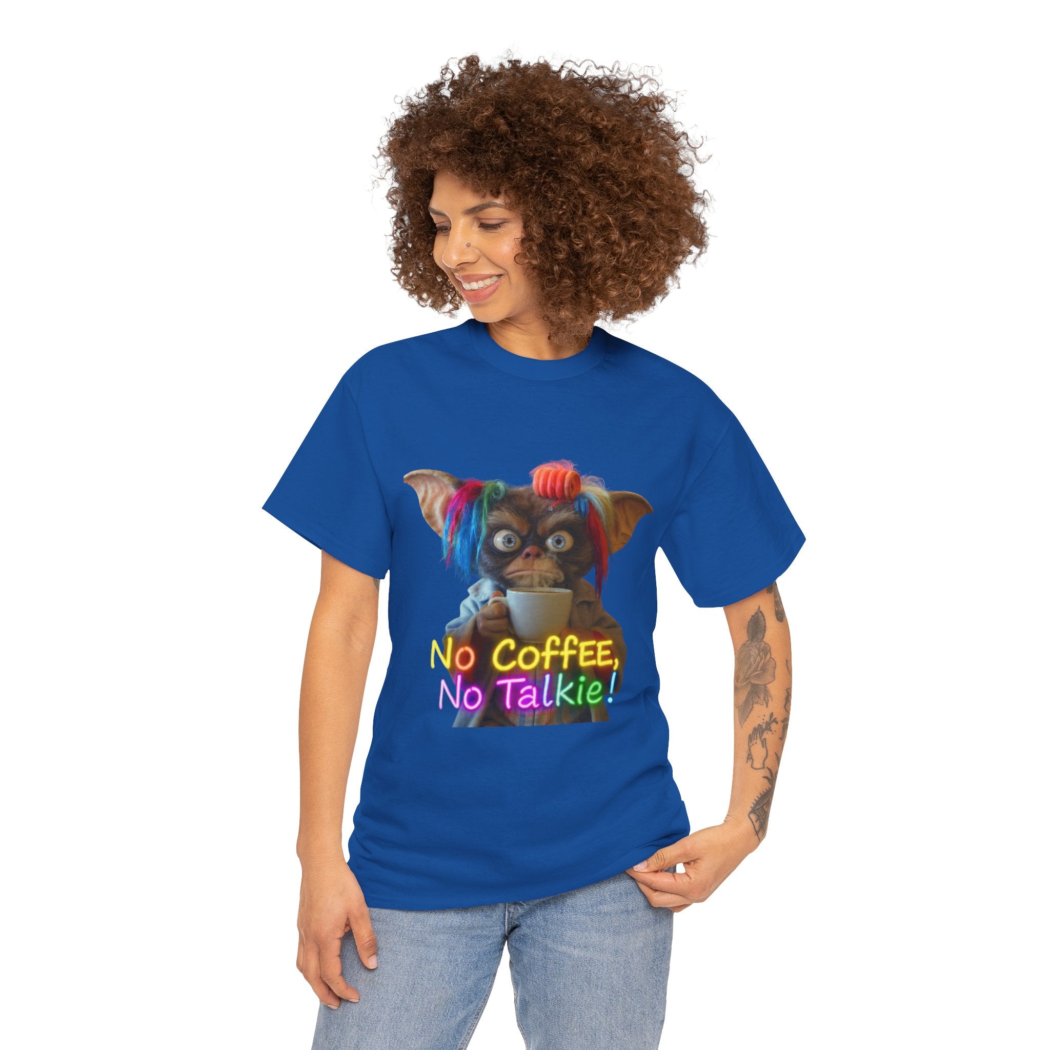 No Coffee, No Talkie Tee — Cute Gremlin Coffee Morning Shirt