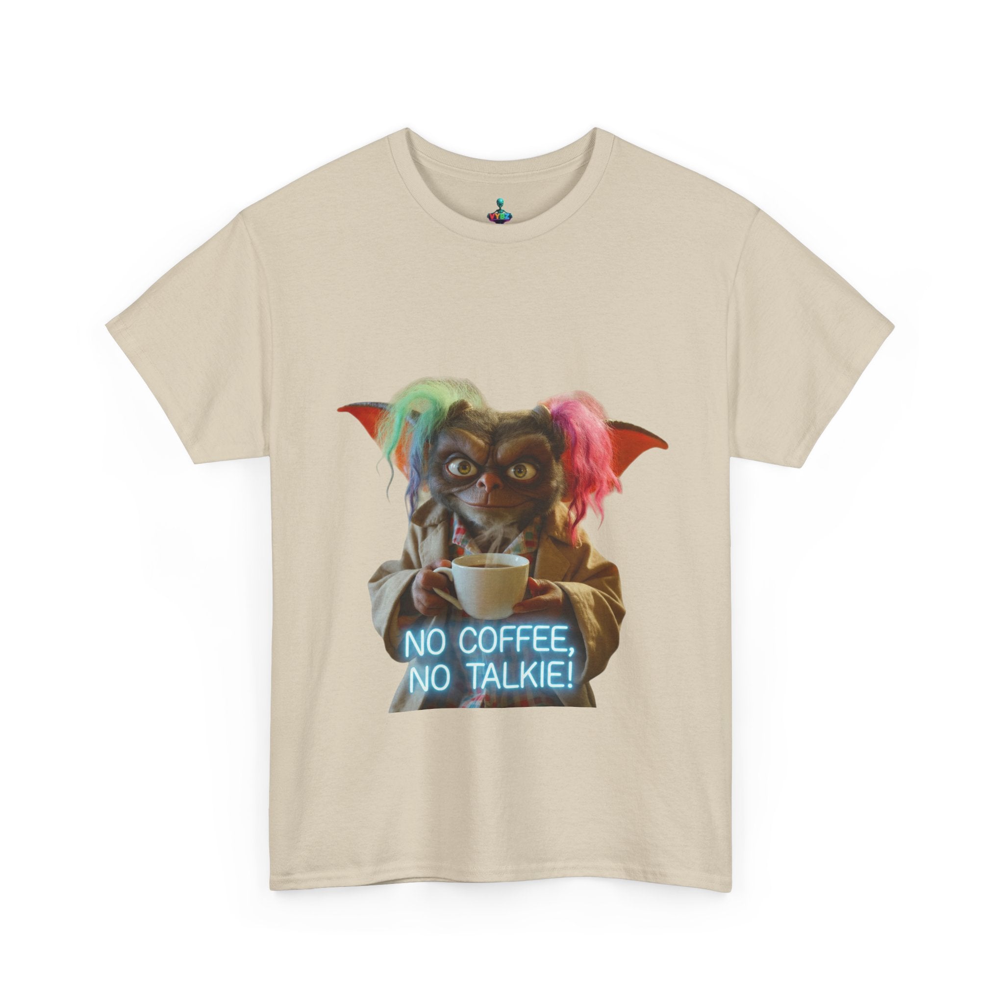 Coffee Monster Tee — “No Coffee, No Talkie” Graphic T-Shirt