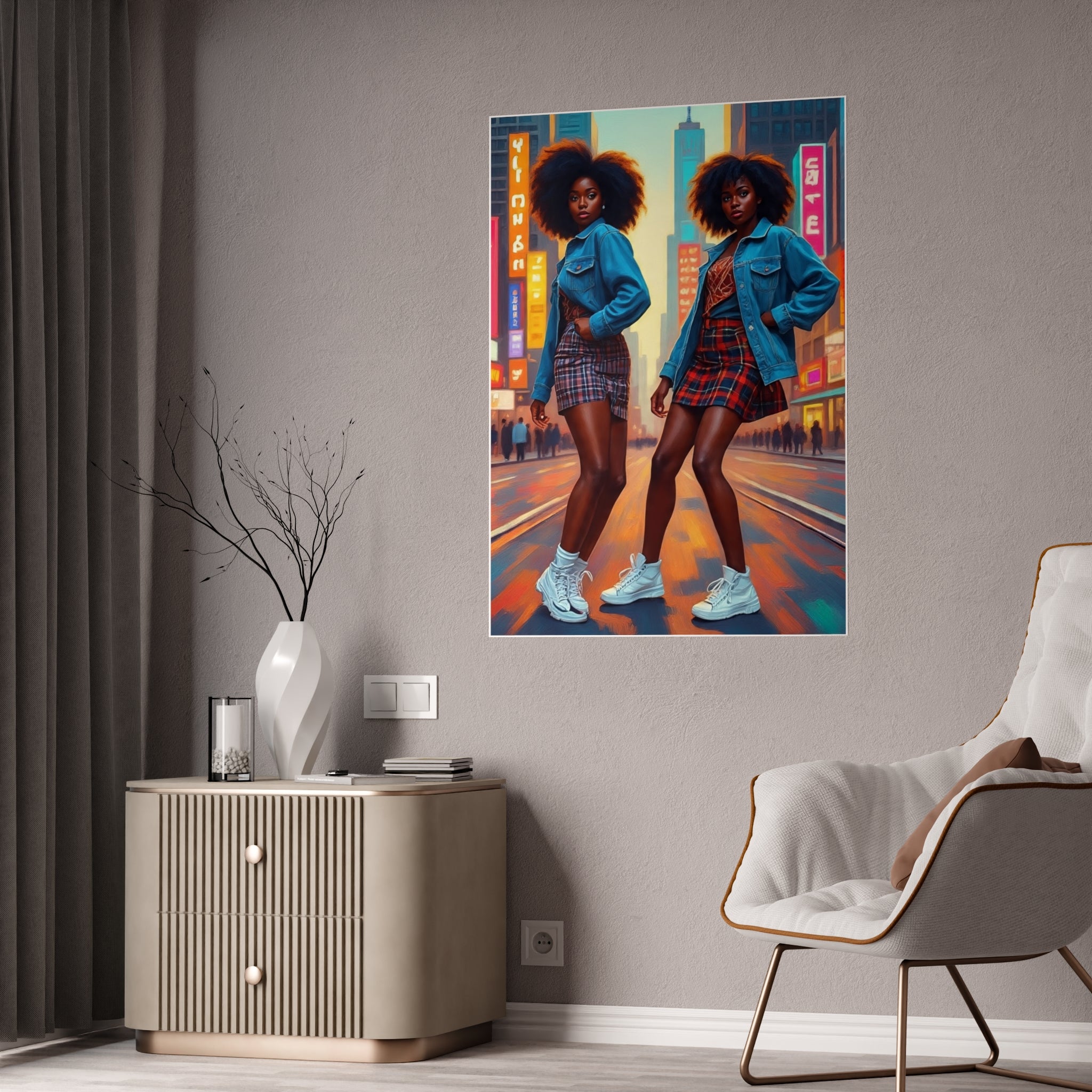 Urban Vibe Gloss Posters, Fashion Art Décor, Trendy Wall Art, Home Decoration, Gift for Young Adults, Room Aesthetic