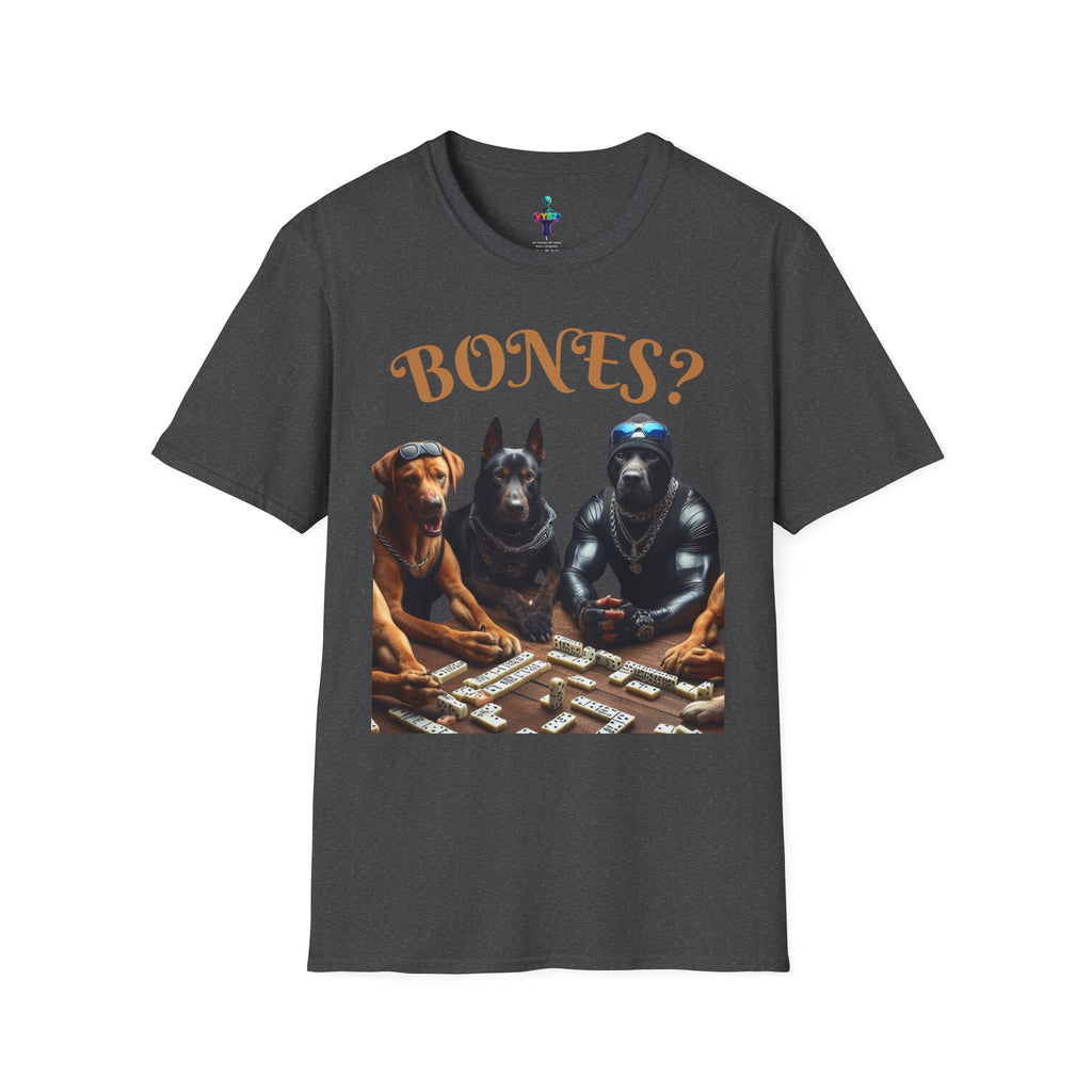Softstyle T-Shirt with VYBZ Dogs Playing Dominos Urban Slang Design