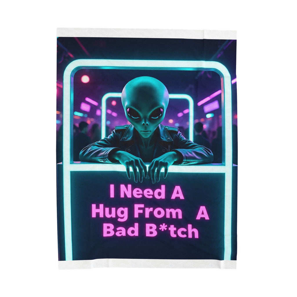 Blanket - Alien Theme Bad Bitch Velveteen Plush Blanket