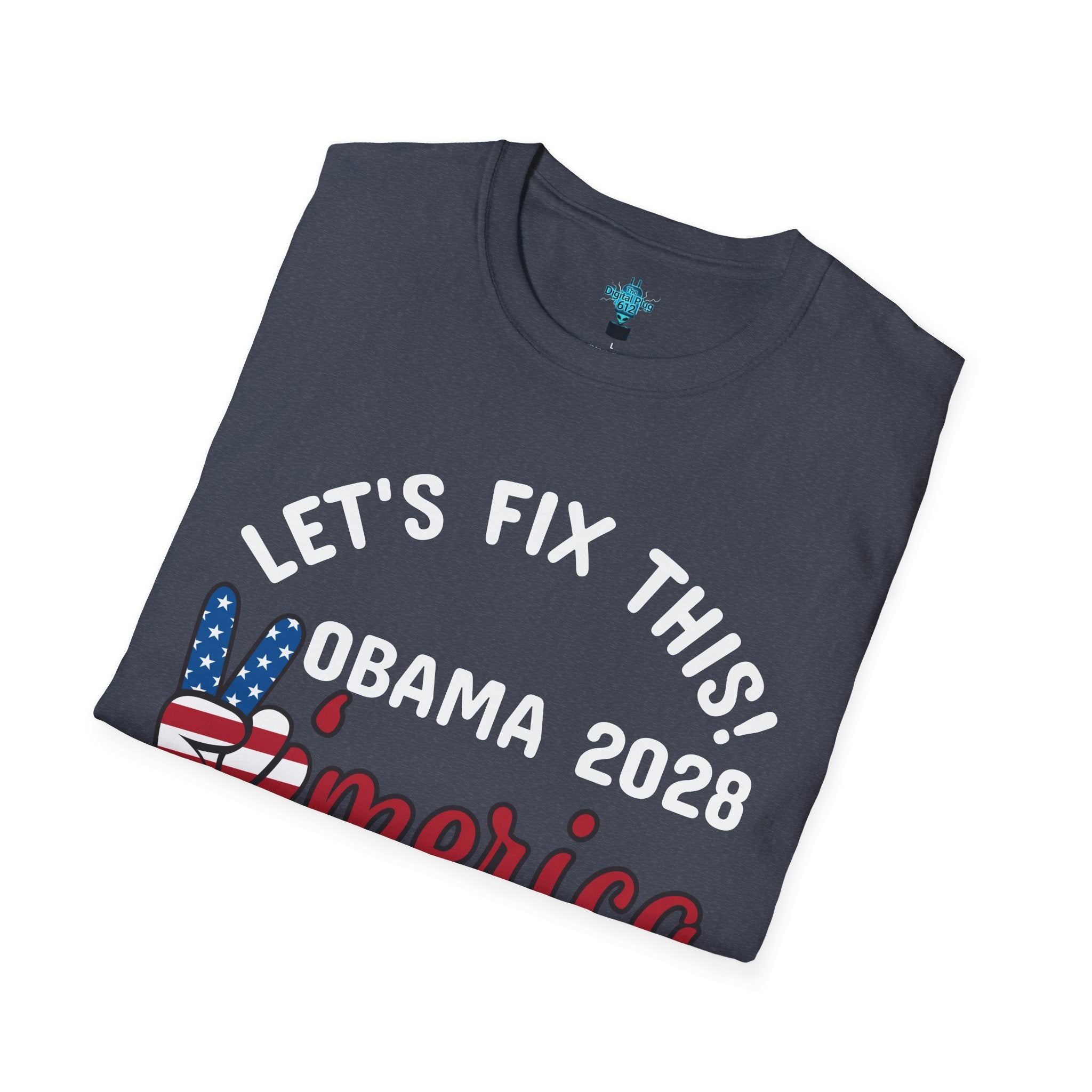 VYBZ Obama 2028 Unisex Softstyle T-Shirt, Casual Wear, Political Statement Tee, Gift for Activists, Election Merchandise