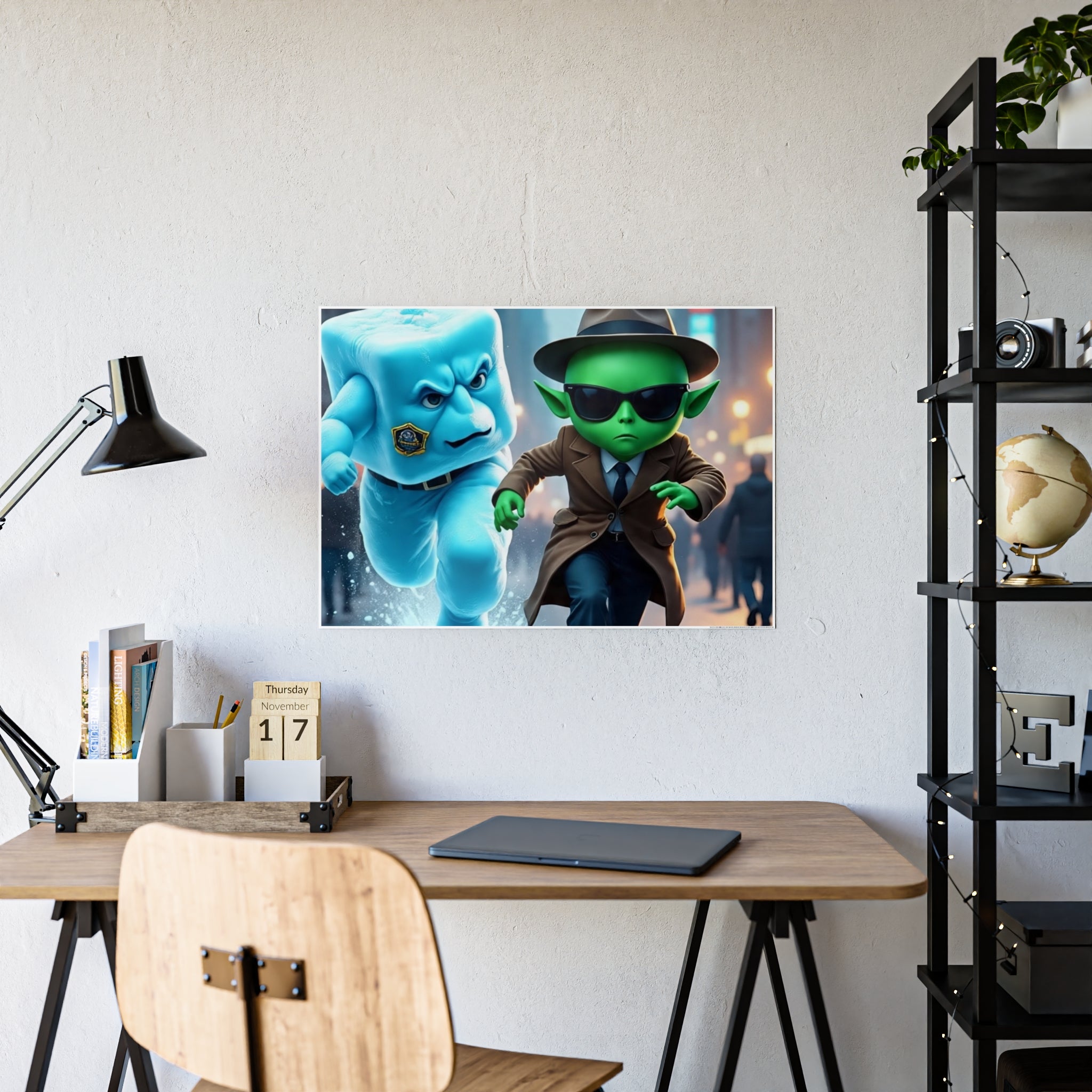 Alien Ice Glossy Art Posters