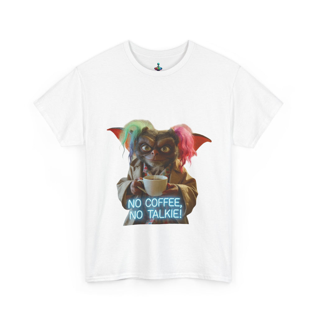 Coffee Monster Tee — “No Coffee, No Talkie” Graphic T-Shirt