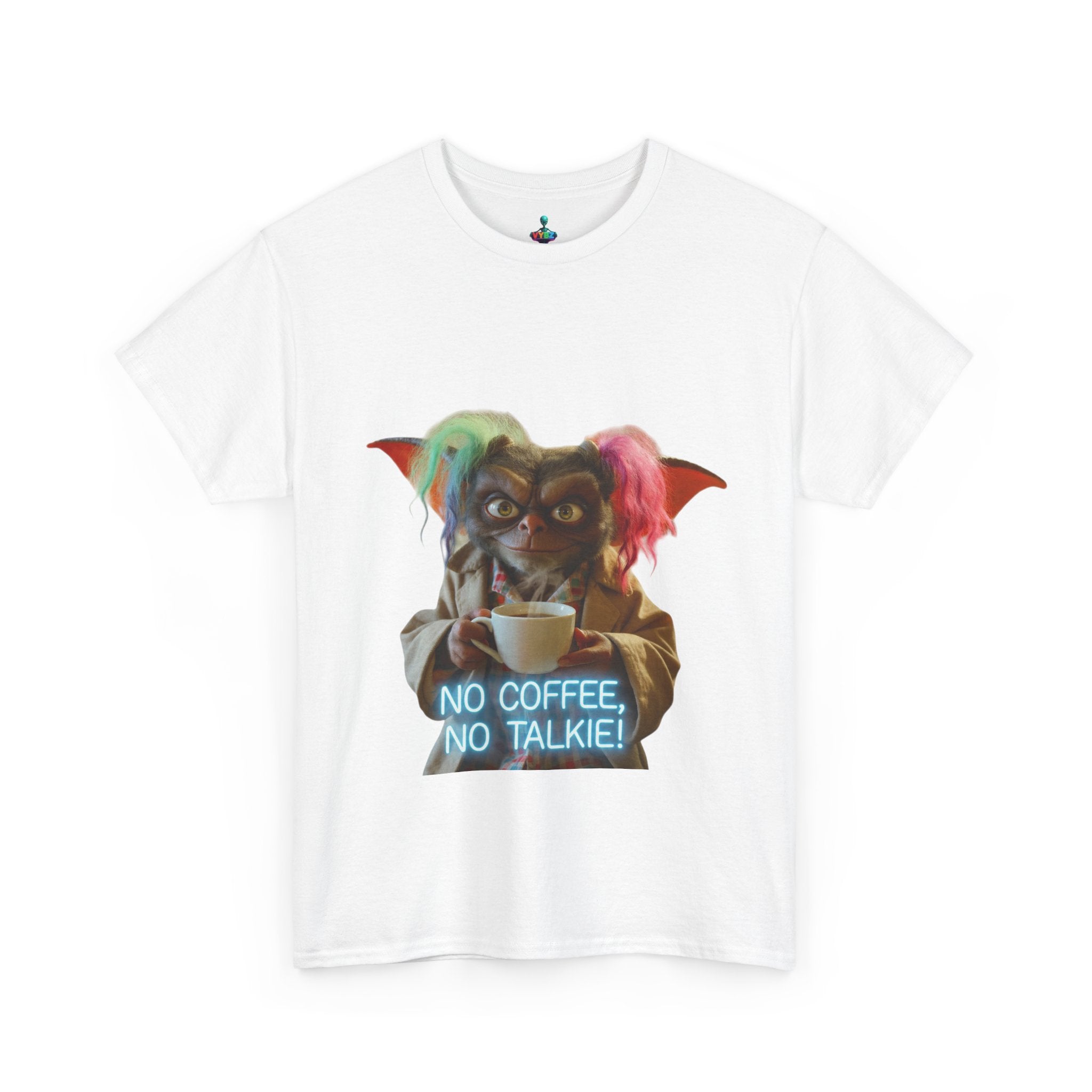 Coffee Monster Tee — “No Coffee, No Talkie” Graphic T-Shirt