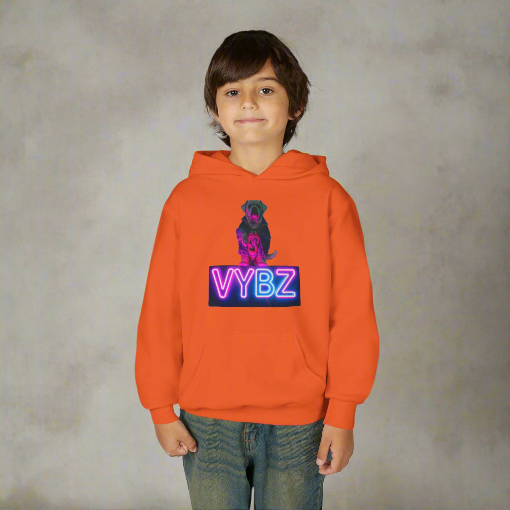 Youth Neon VYBZ Hooded Sweatshirt - Stylish, Comfortable, Gift for Teens, Streetwear, Party Wear, Cool Graphic Hoodie
