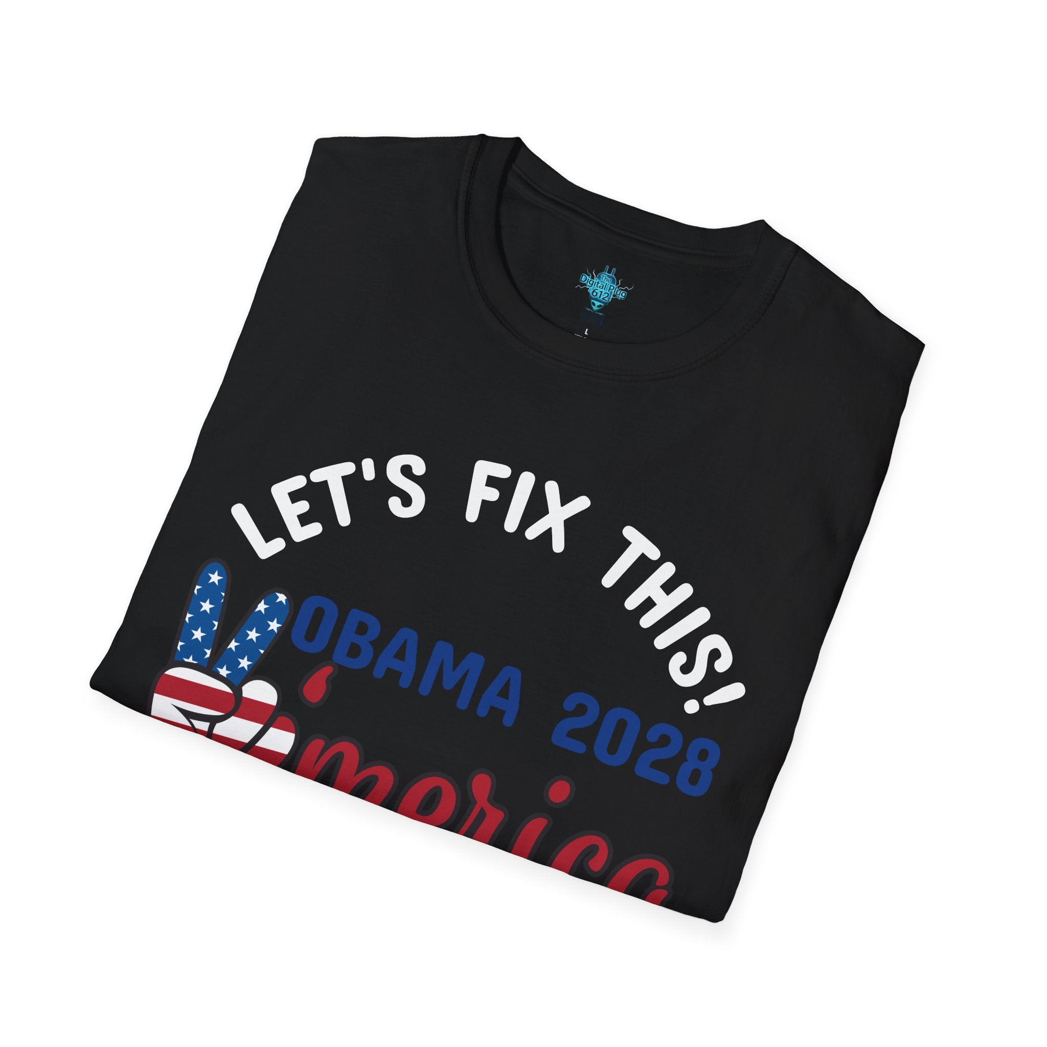 VYBZ Obama 2028 Unisex Softstyle T-Shirt, Casual Wear, Political Statement Tee, Gift for Activists, Election Merchandise
