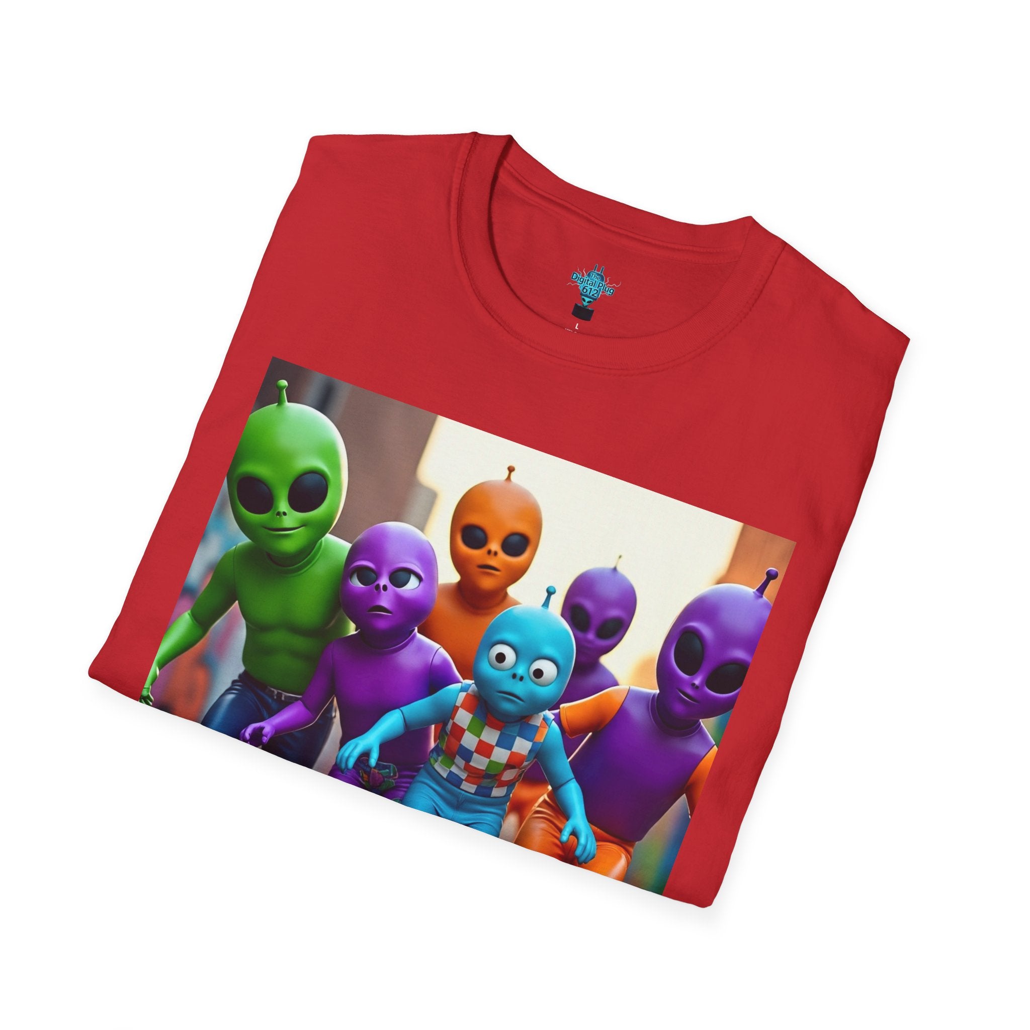 VYBZ Alien Skateboarder Unisex T-Shirt, Cool Graphic Tee for Skaters, Fun Summer Wear, Unique Gift for Kids and Teens, Vibrant Street [...]