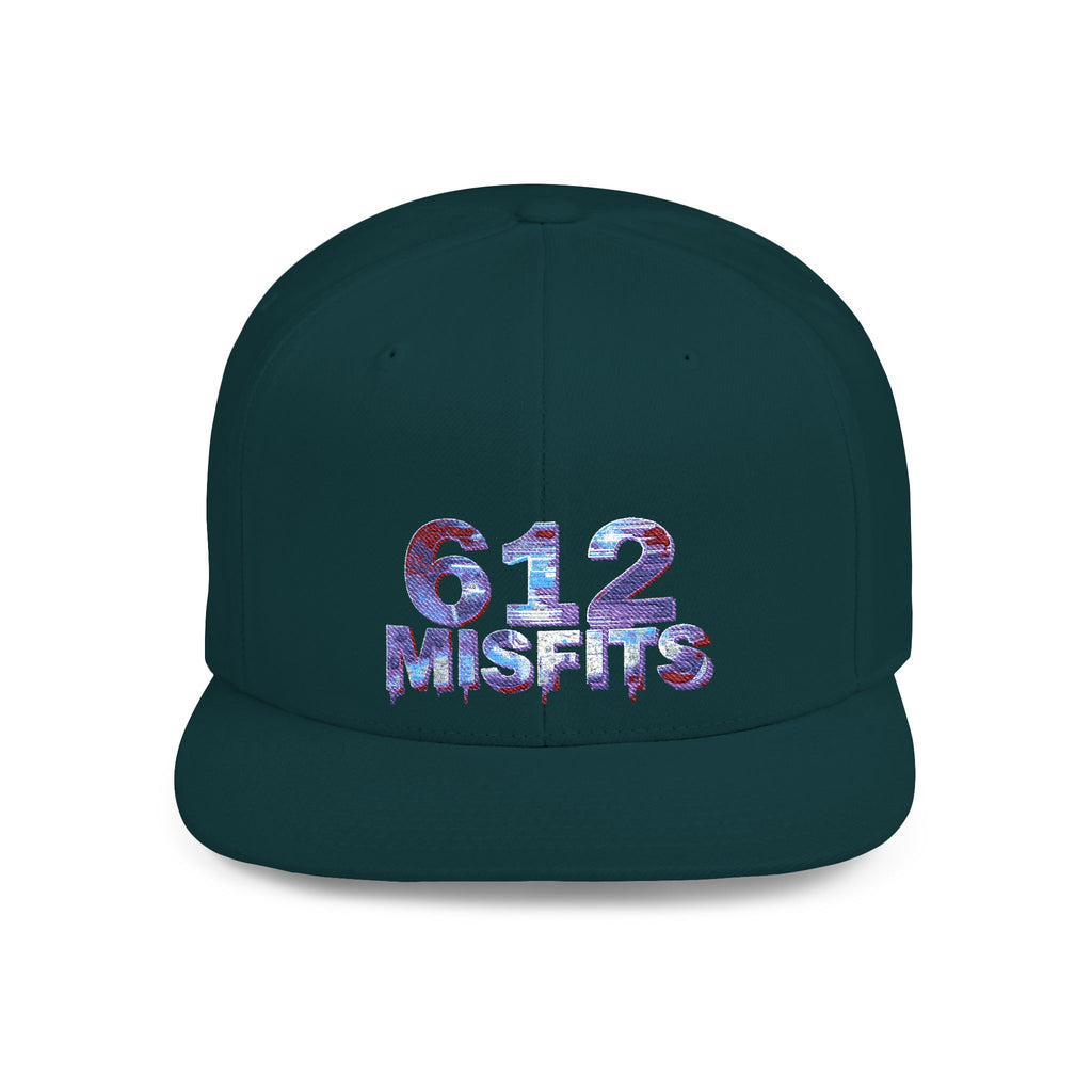 612 Misfits Flat Bill Snapback Hat – Retro Graphic Streetwear Cap