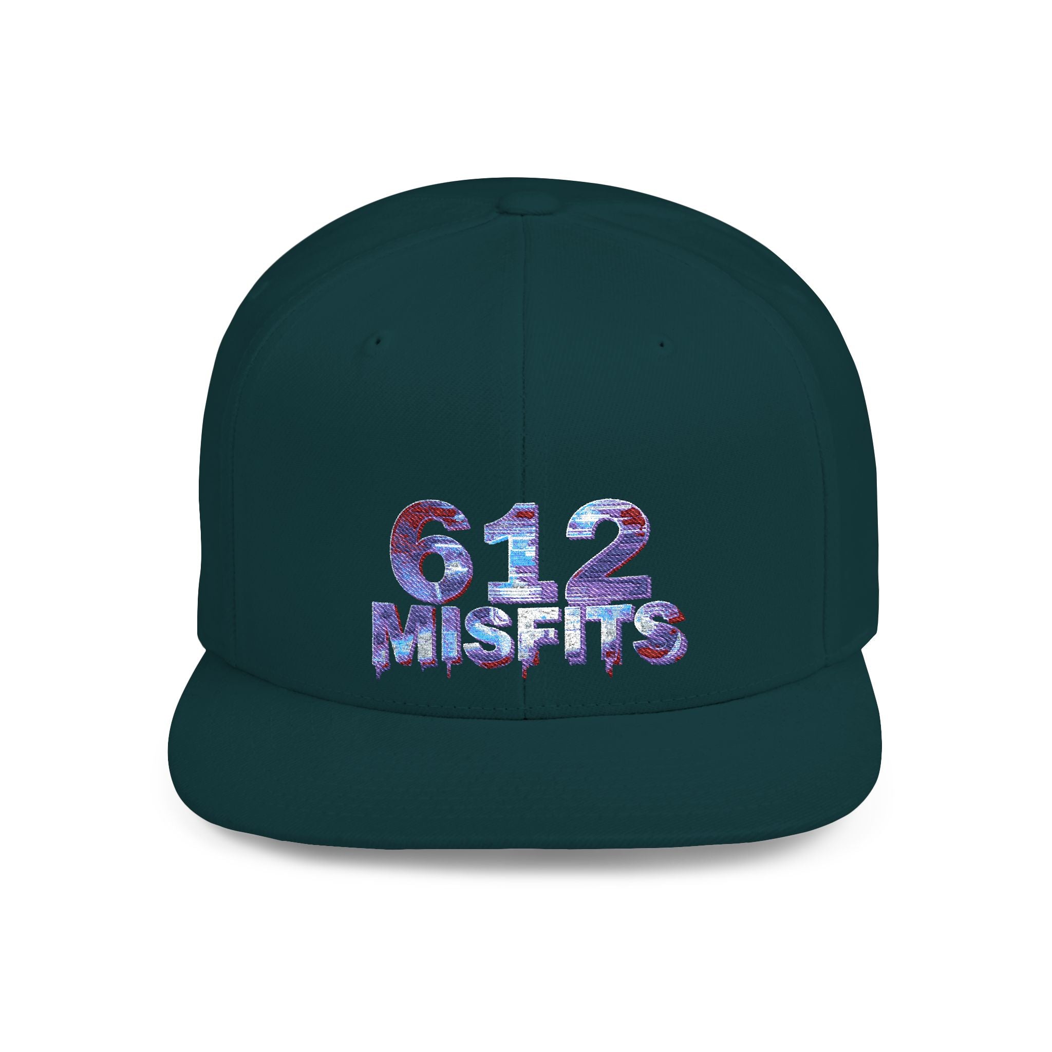 612 Misfits Flat Bill Snapback Hat – Retro Graphic Streetwear Cap