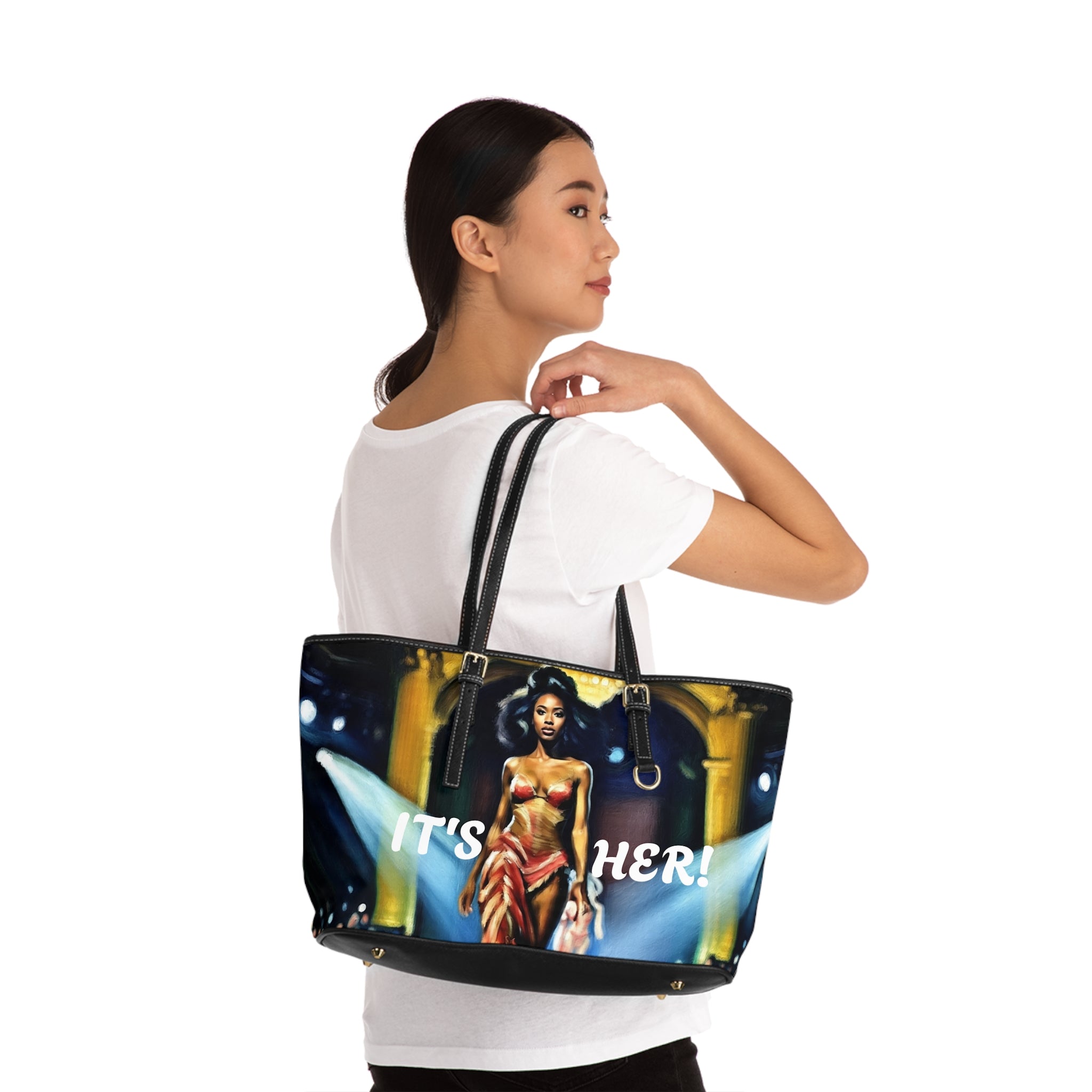 VYBZ "It's Her!/She's Here! Leather Shoulder Bag