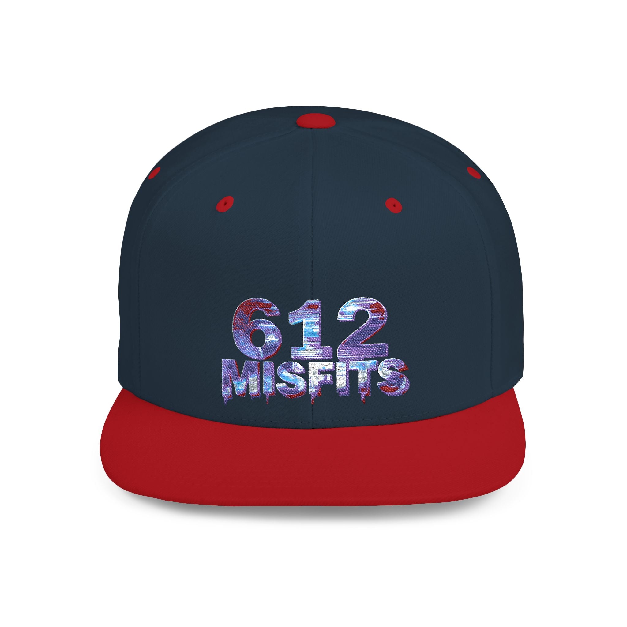 612 Misfits Flat Bill Snapback Hat – Retro Graphic Streetwear Cap