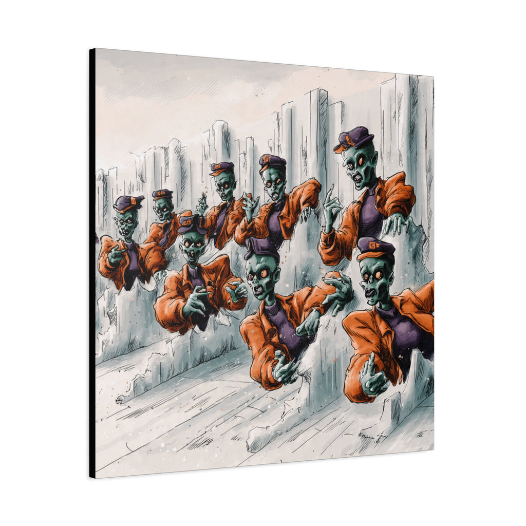 Zombie Chorus Matte Canvas Wall Art