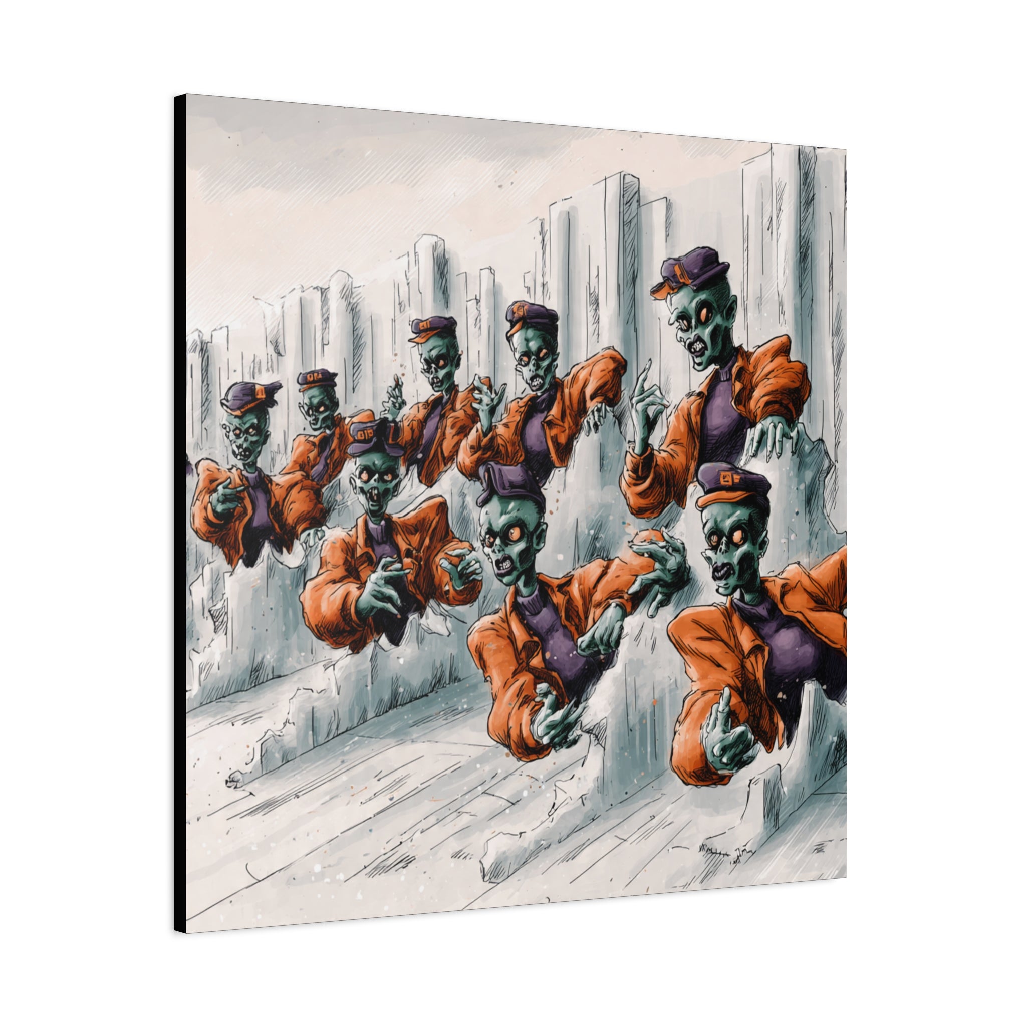 Zombie Chorus Matte Canvas Wall Art