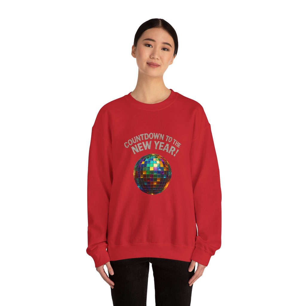 New Year Countdown Sweatshirt — Disco Ball Graphic Crewneck