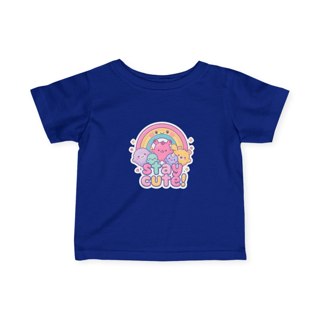 Infant Tee - "Stay Cute" Rainbow Animal Baby Shirt