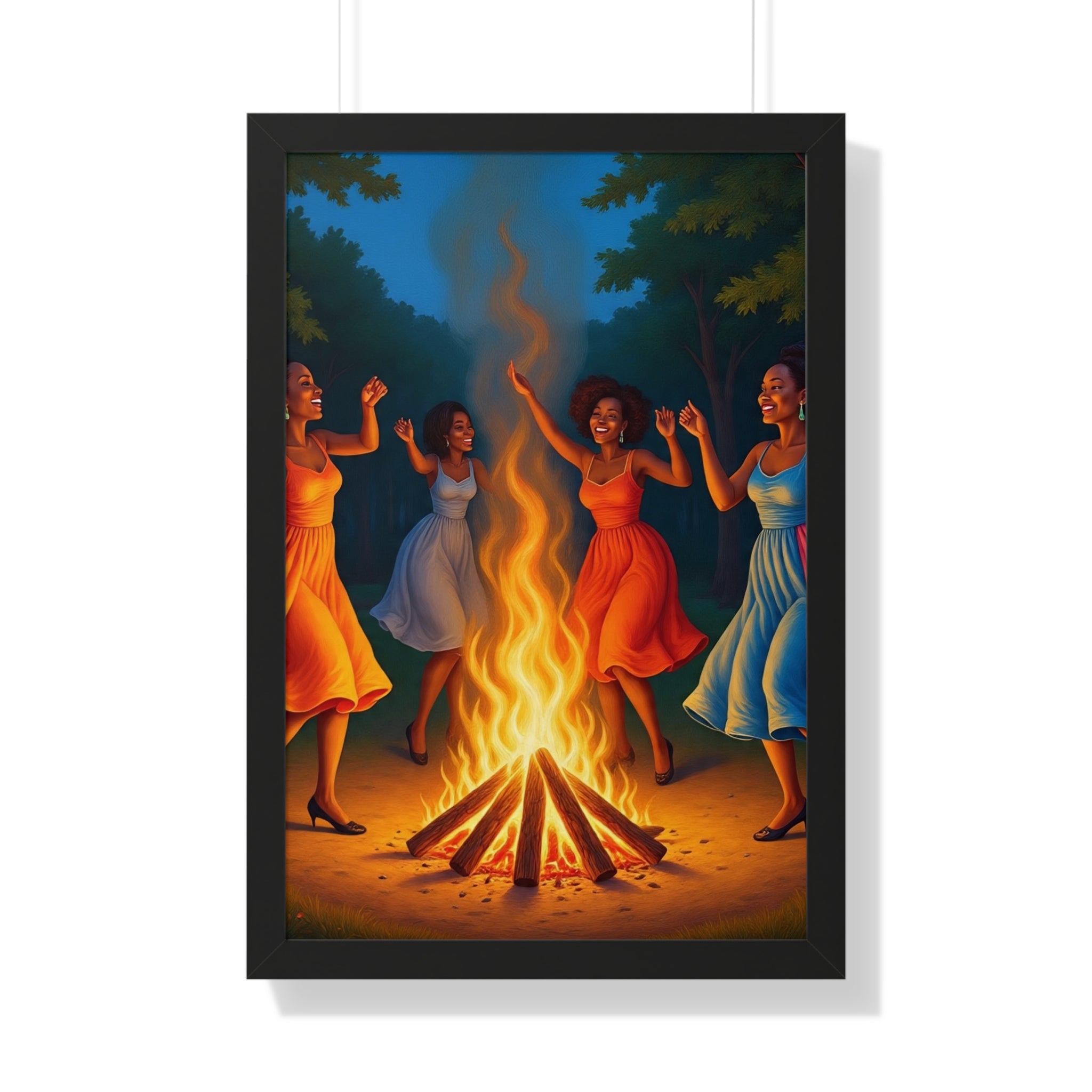 Vertical Poster - African American Women Dance Party Design