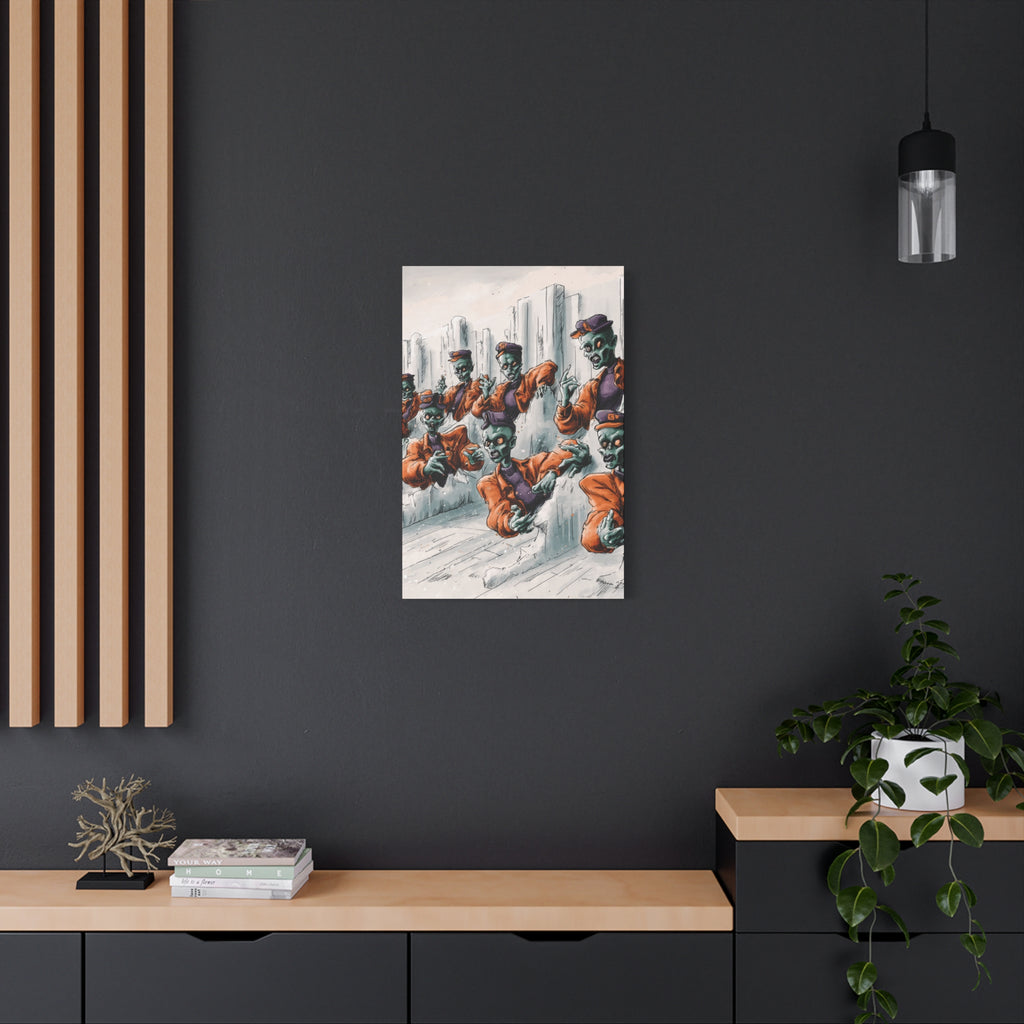 Zombie Chorus Matte Canvas Wall Art
