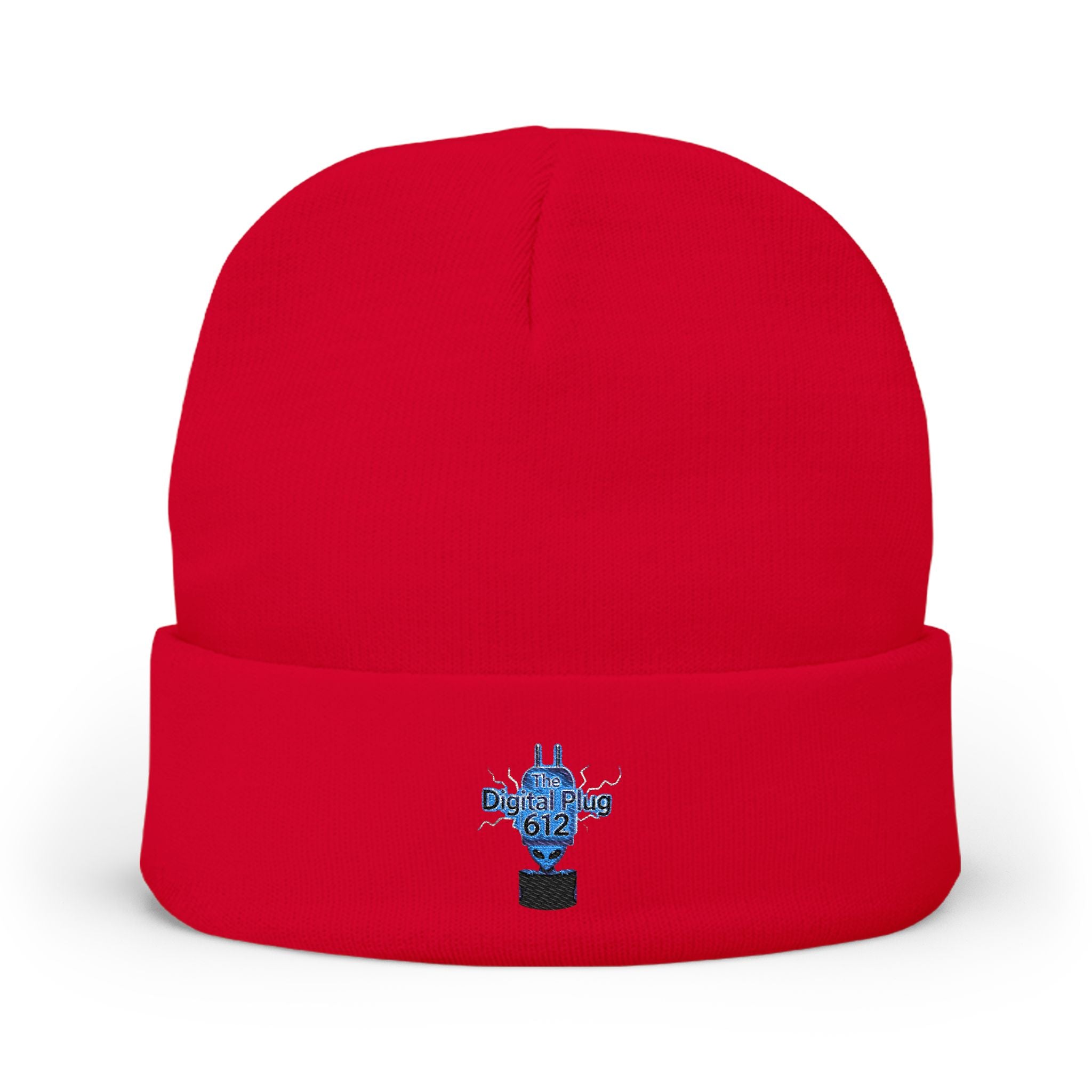 Embroidered Knit Digital Plug 612 Beanie
