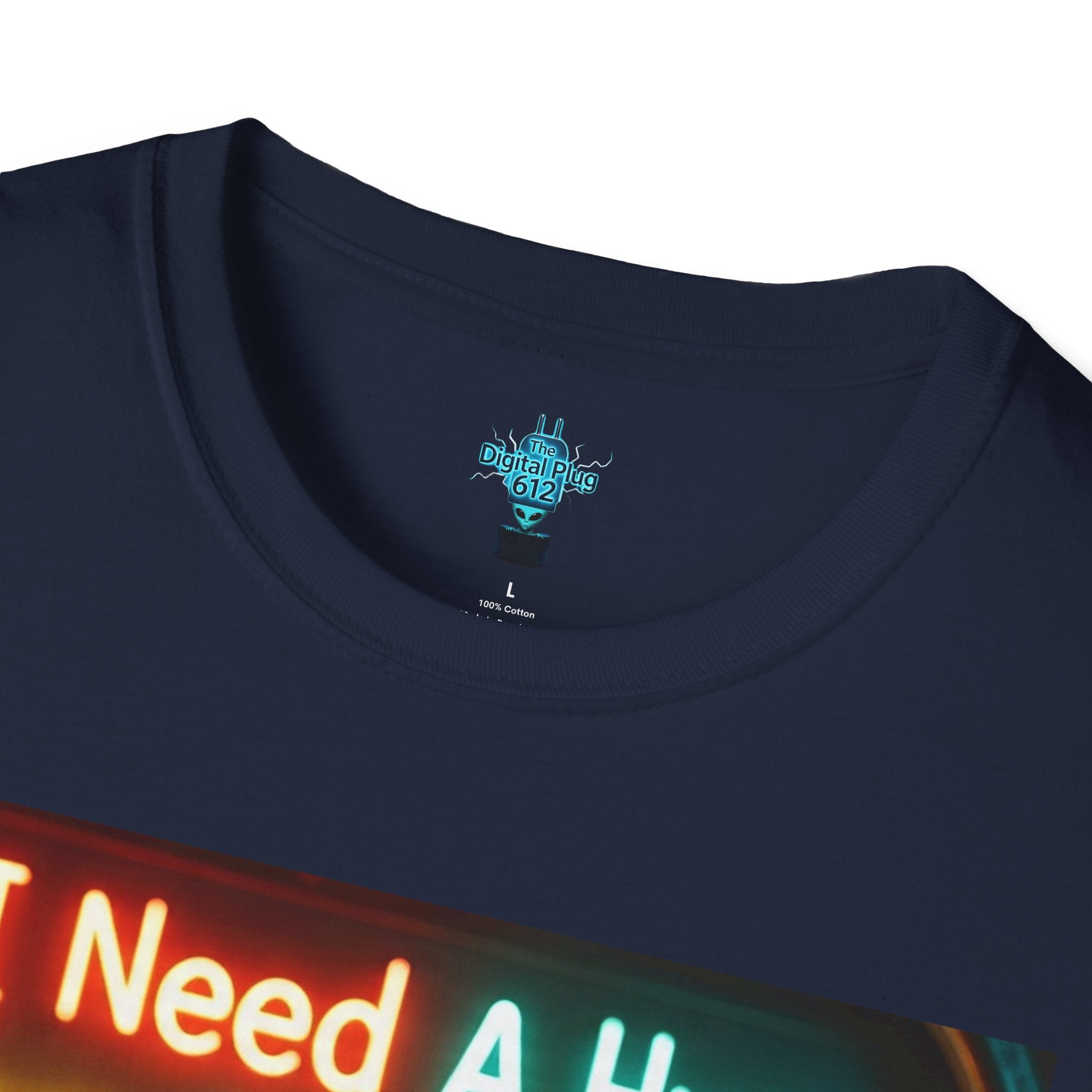 VYBZ Unisex Alien Hug T-Shirt, I Need A Hug From A Bad B****, Quirky Graphic Tee, Gift for Alien Lovers, Fun Casual Wear, Unisex Style