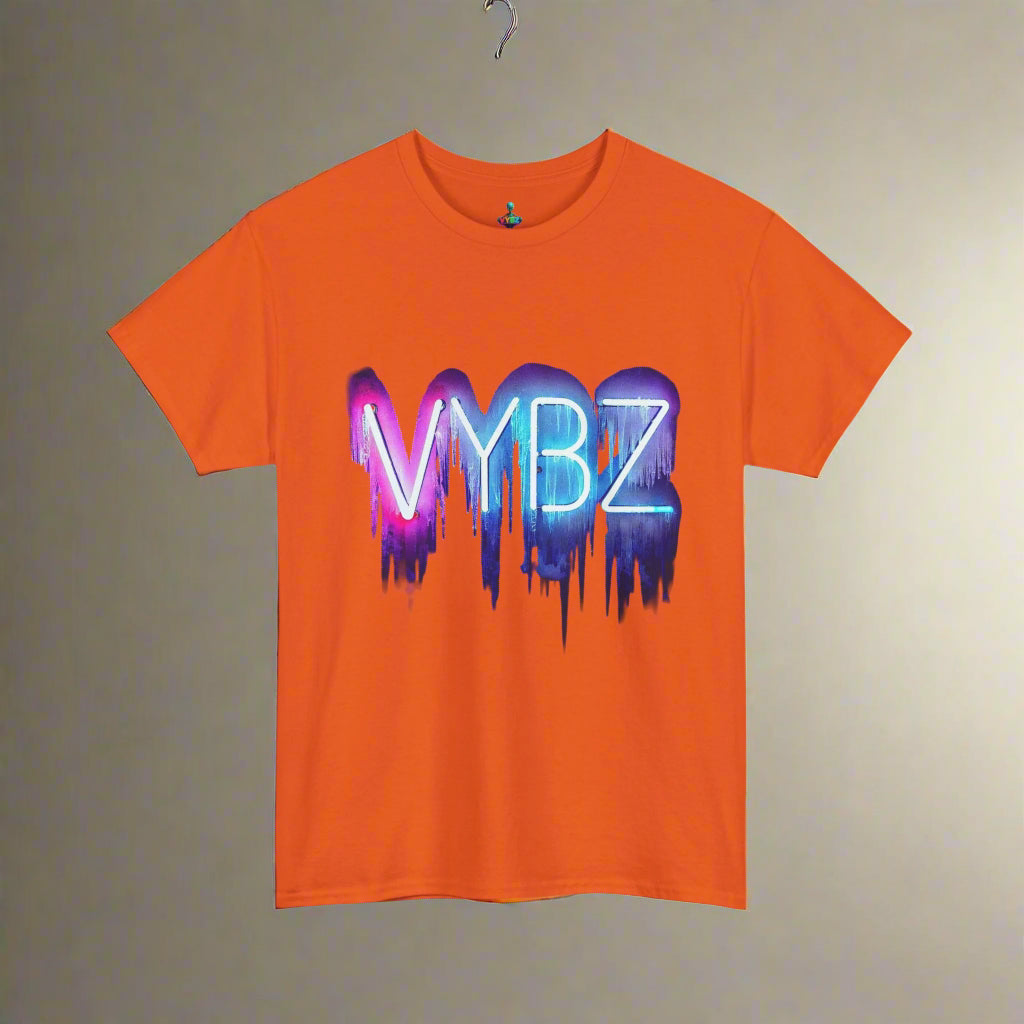 VYBZ Neon Drip Unisex Heavy Cotton Tee, Graphic Tee, Streetwear, Music Festival Shirt, Casual Wear, Gift for Friends