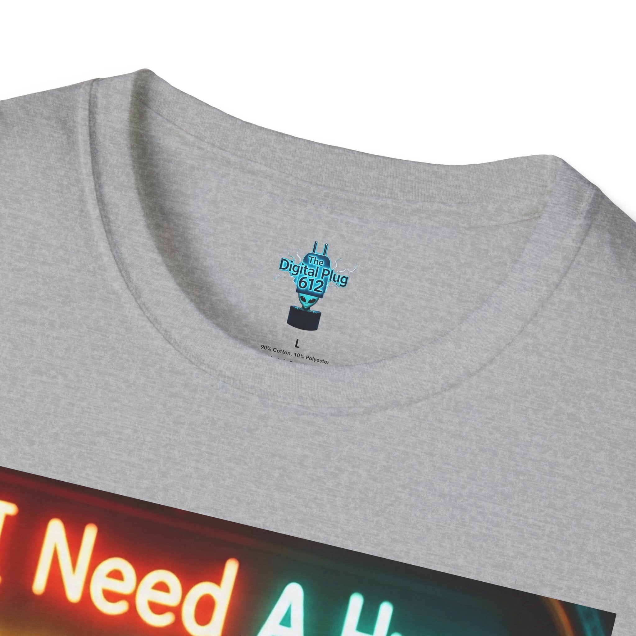 VYBZ Unisex Alien Hug T-Shirt, I Need A Hug From A Bad B****, Quirky Graphic Tee, Gift for Alien Lovers, Fun Casual Wear, Unisex Style