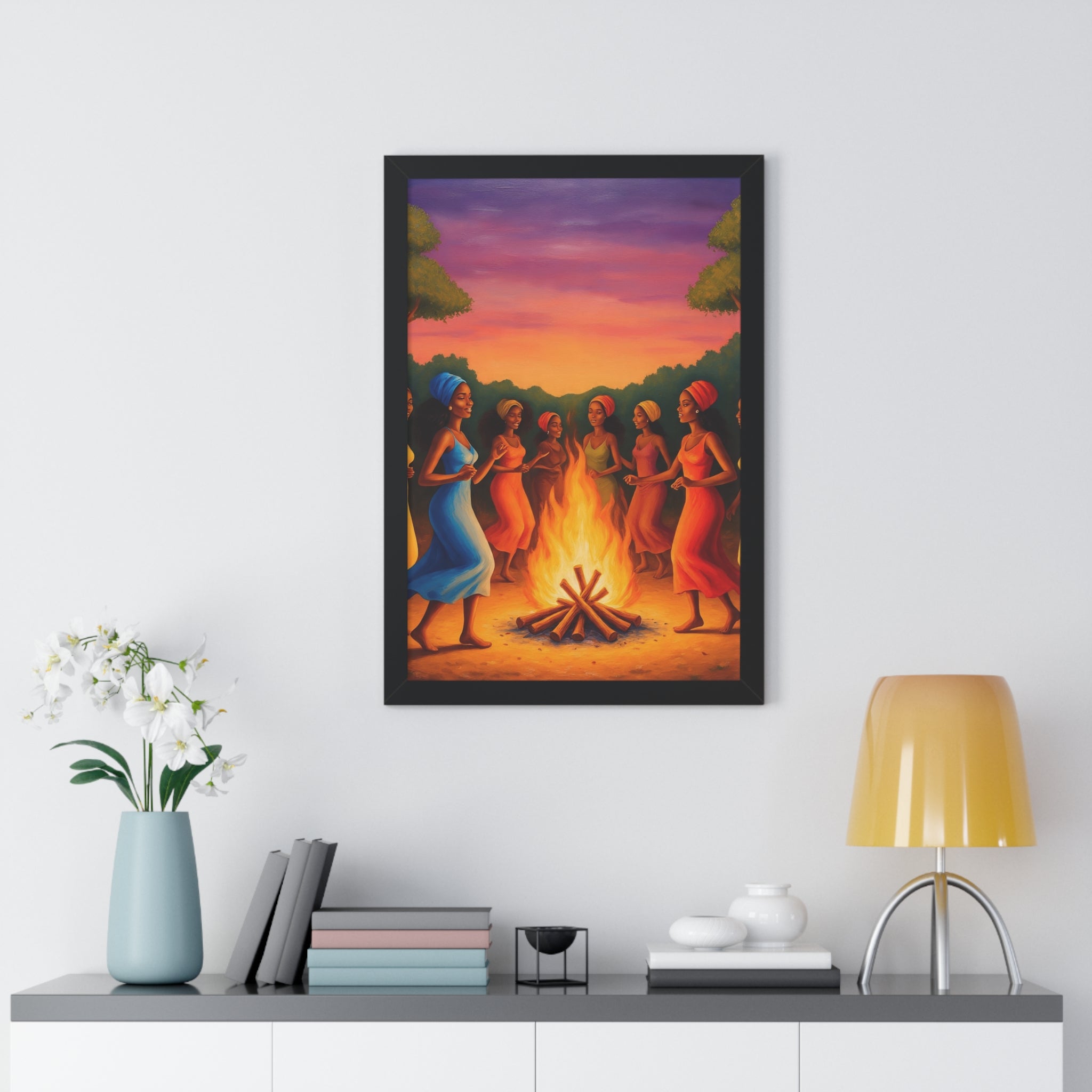 African Women Dance Party Celebration Poster
