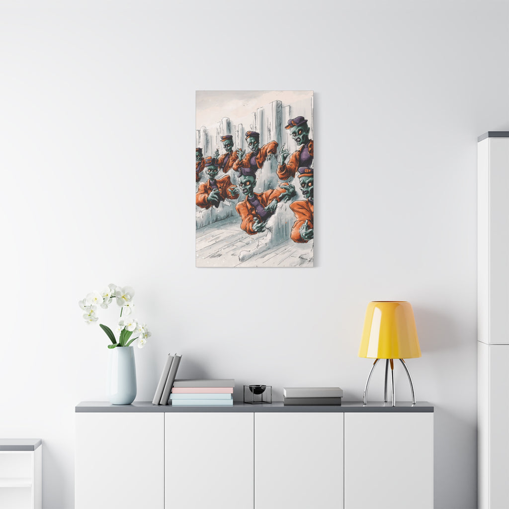 Zombie Chorus Matte Canvas Wall Art