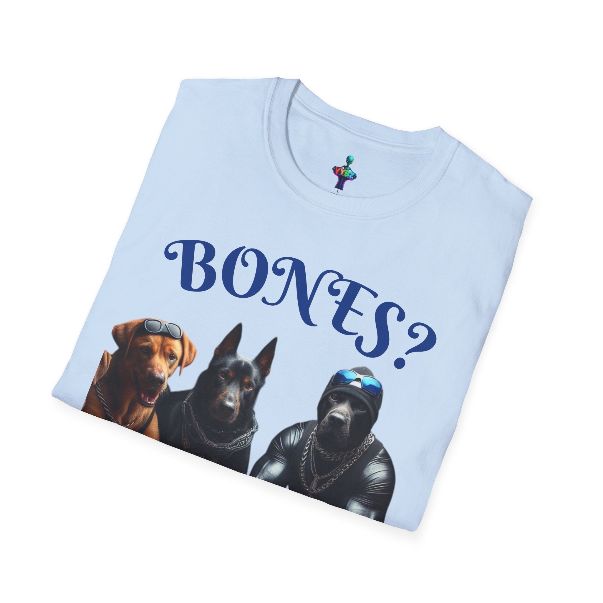 Softstyle T-Shirt with VYBZ Dogs Playing Dominos Urban Slang Design