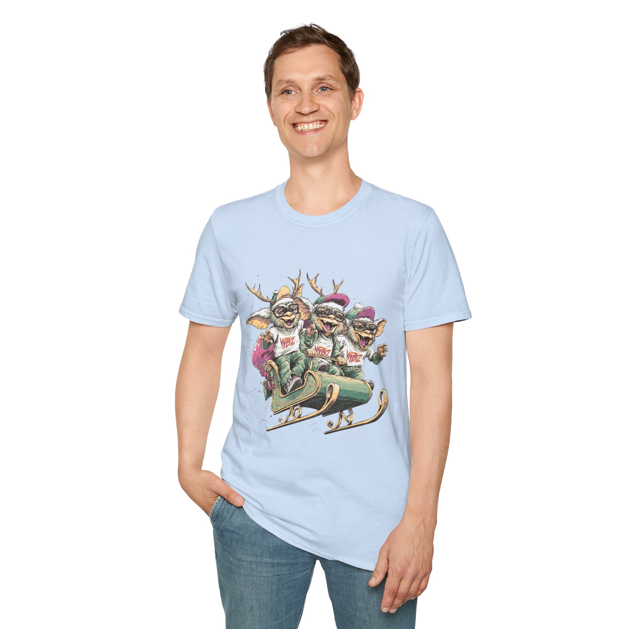 Christmas Gremlin Trio Sleigh T-Shirt