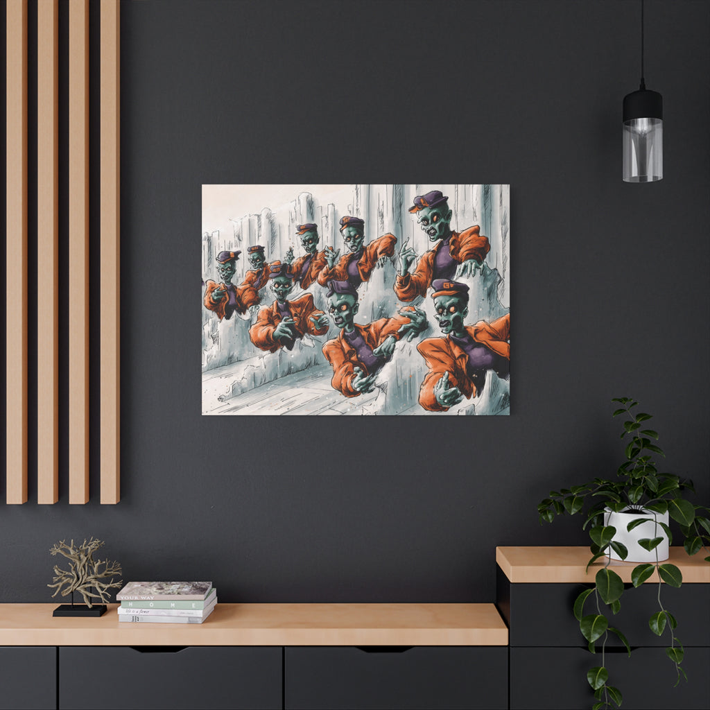 Zombie Chorus Matte Canvas Wall Art