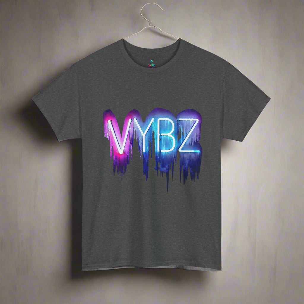 VYBZ Neon Drip Unisex Heavy Cotton Tee, Graphic Tee, Streetwear, Music Festival Shirt, Casual Wear, Gift for Friends