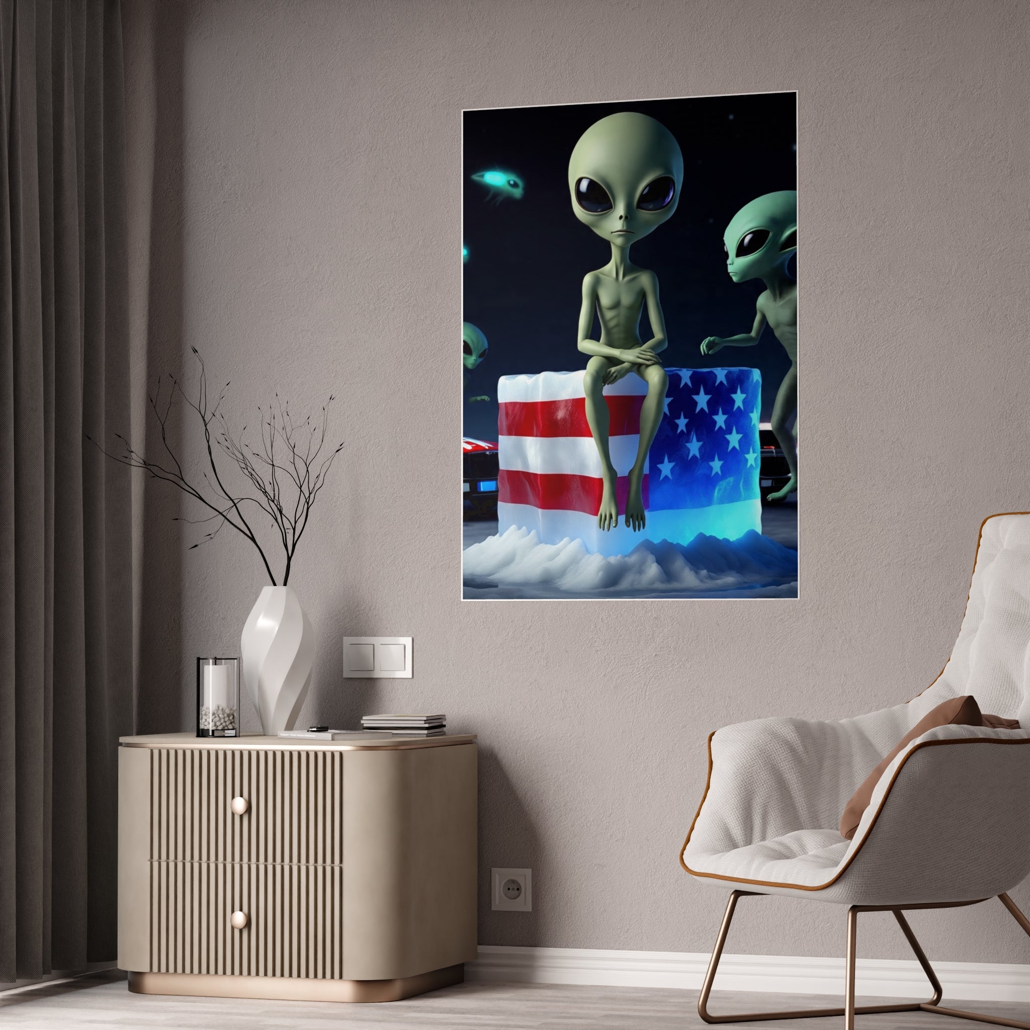 Alien-Inspired Glossy Poster