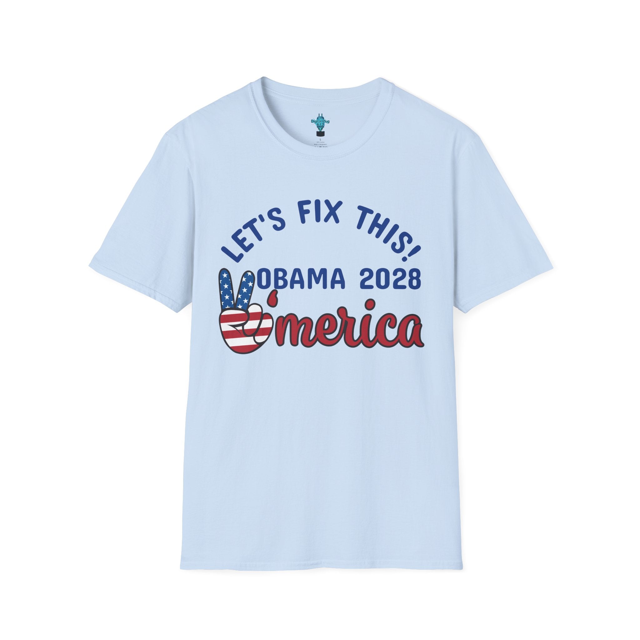 VYBZ Obama 2028 Unisex Softstyle T-Shirt, Casual Wear, Political Statement Tee, Gift for Activists, Election Merchandise