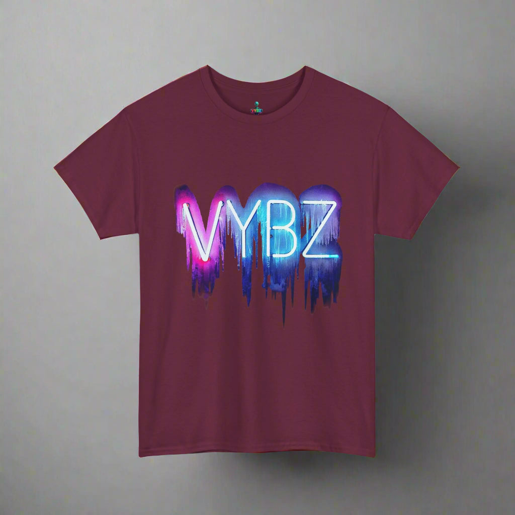 VYBZ Neon Drip Unisex Heavy Cotton Tee, Graphic Tee, Streetwear, Music Festival Shirt, Casual Wear, Gift for Friends