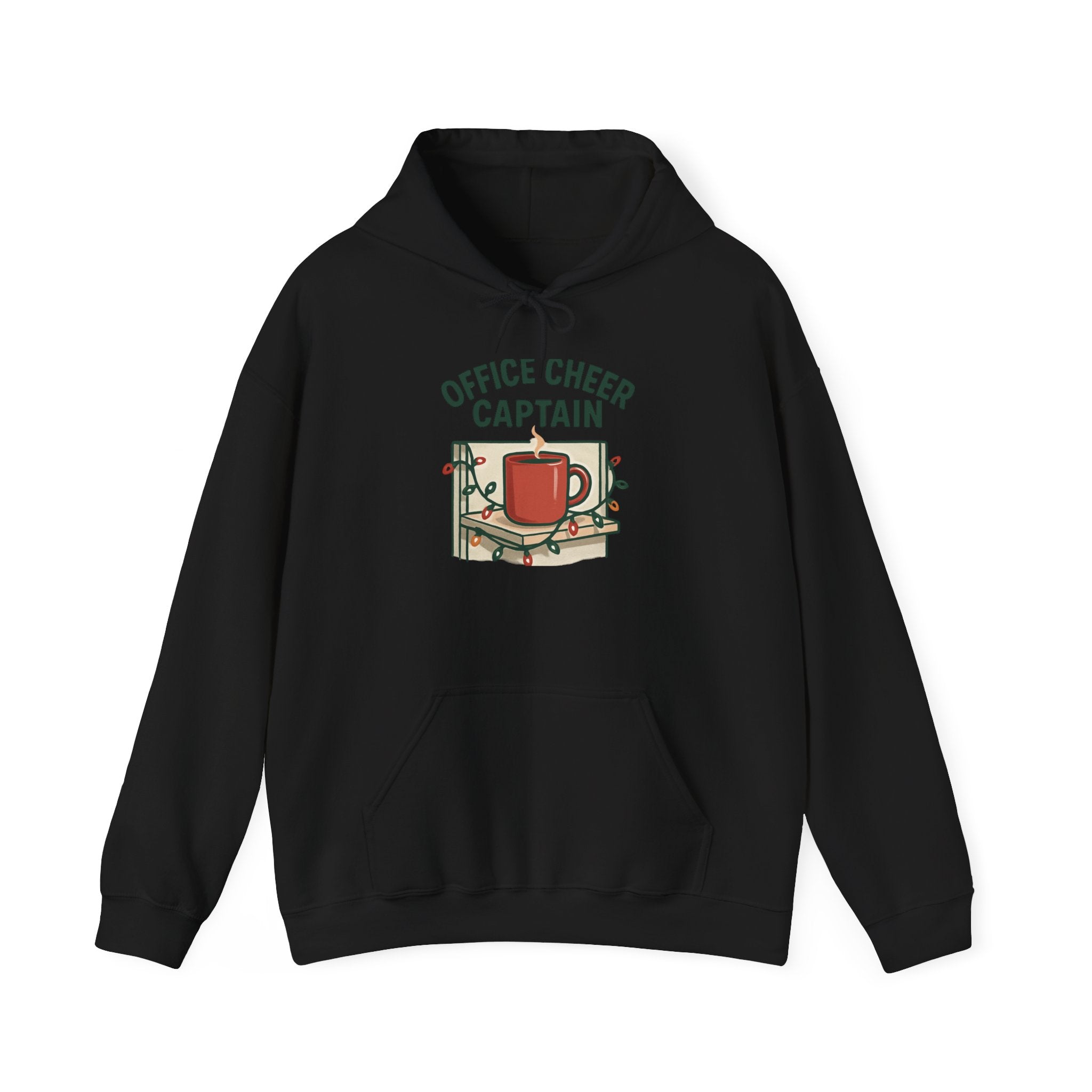 Office Cheer Captain Hoodie — Festive Holiday Mug Christmas Sweatshirt