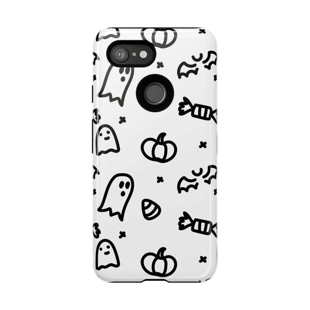 Halloween Themed Phone Case, Spooky Ghosts and Pumpkins, Fall Decor, Costume Party, Trick or Treat