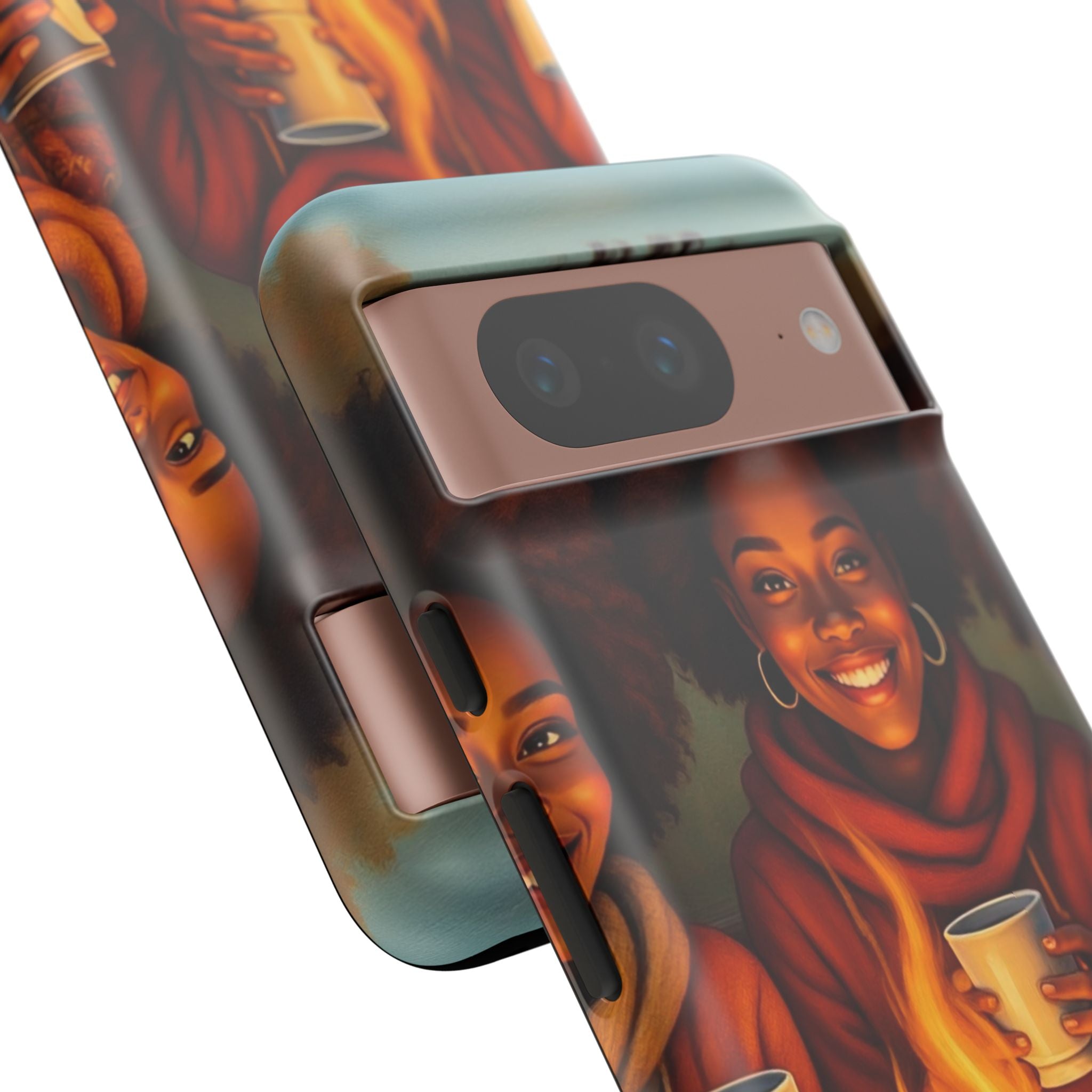Cozy Phone Case for Campfire Lovers, Tough Cases with Inspirational Design, Perfect Gift for Friends, Birthday Present, Nature Vibe
