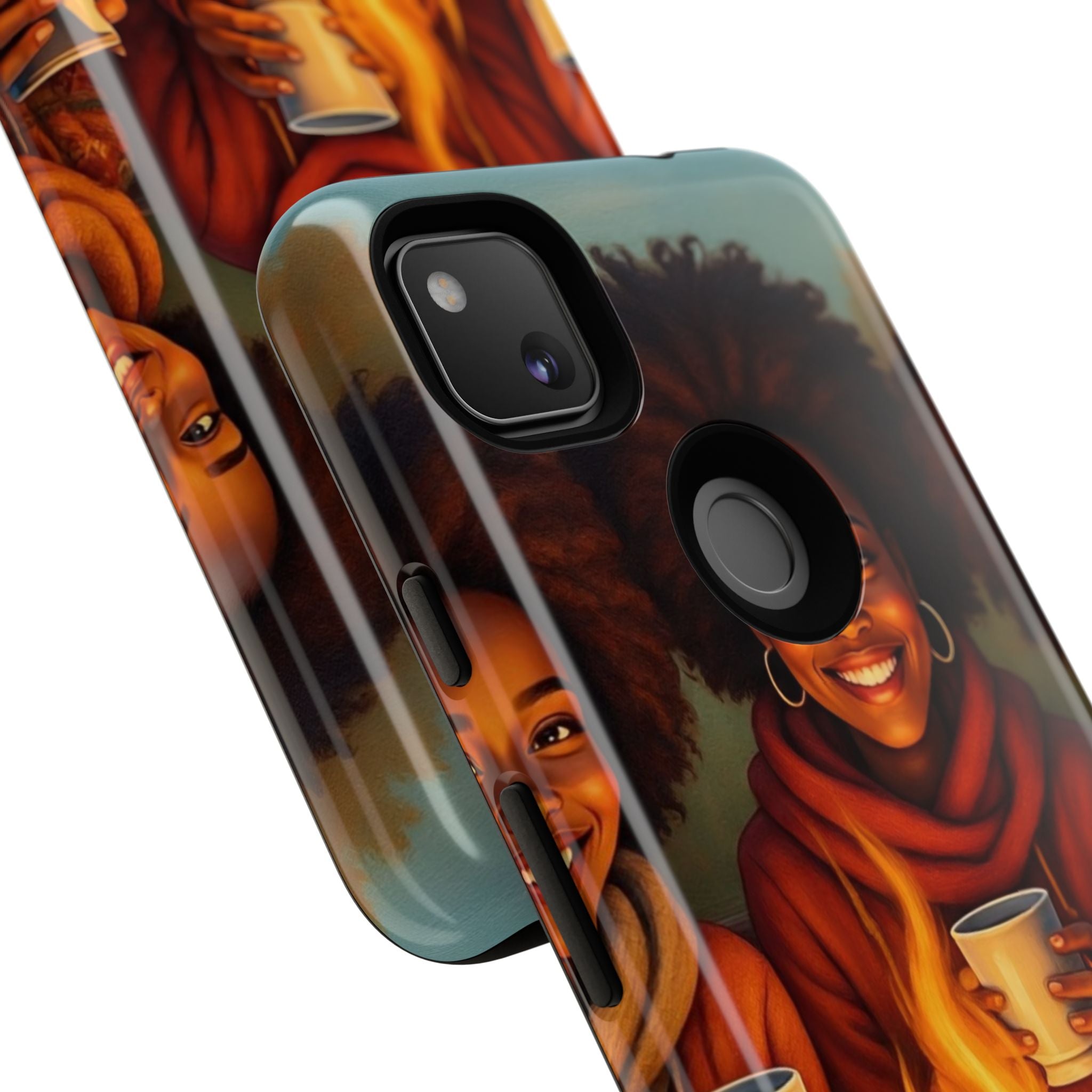 Cozy Phone Case for Campfire Lovers, Tough Cases with Inspirational Design, Perfect Gift for Friends, Birthday Present, Nature Vibe
