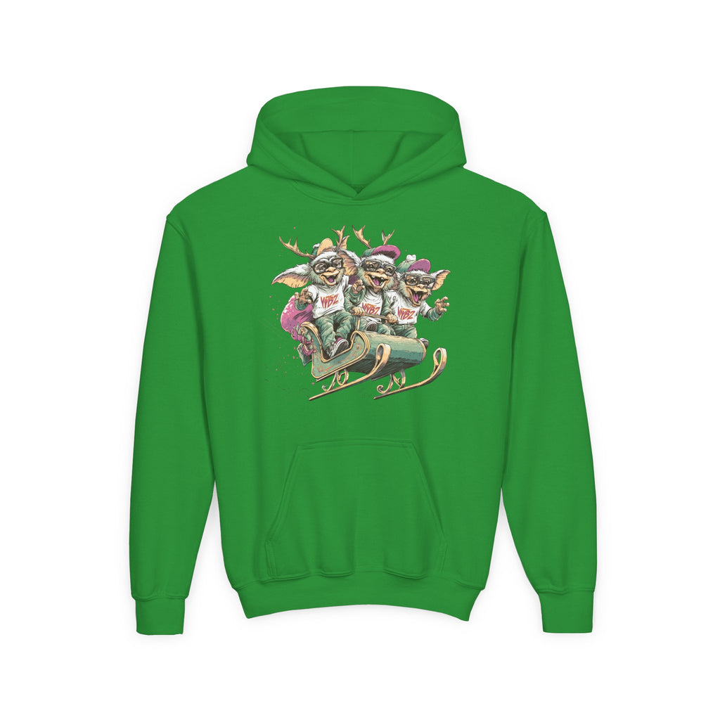 Youth Christmas Grinches in Santa's Sleigh Hoodie