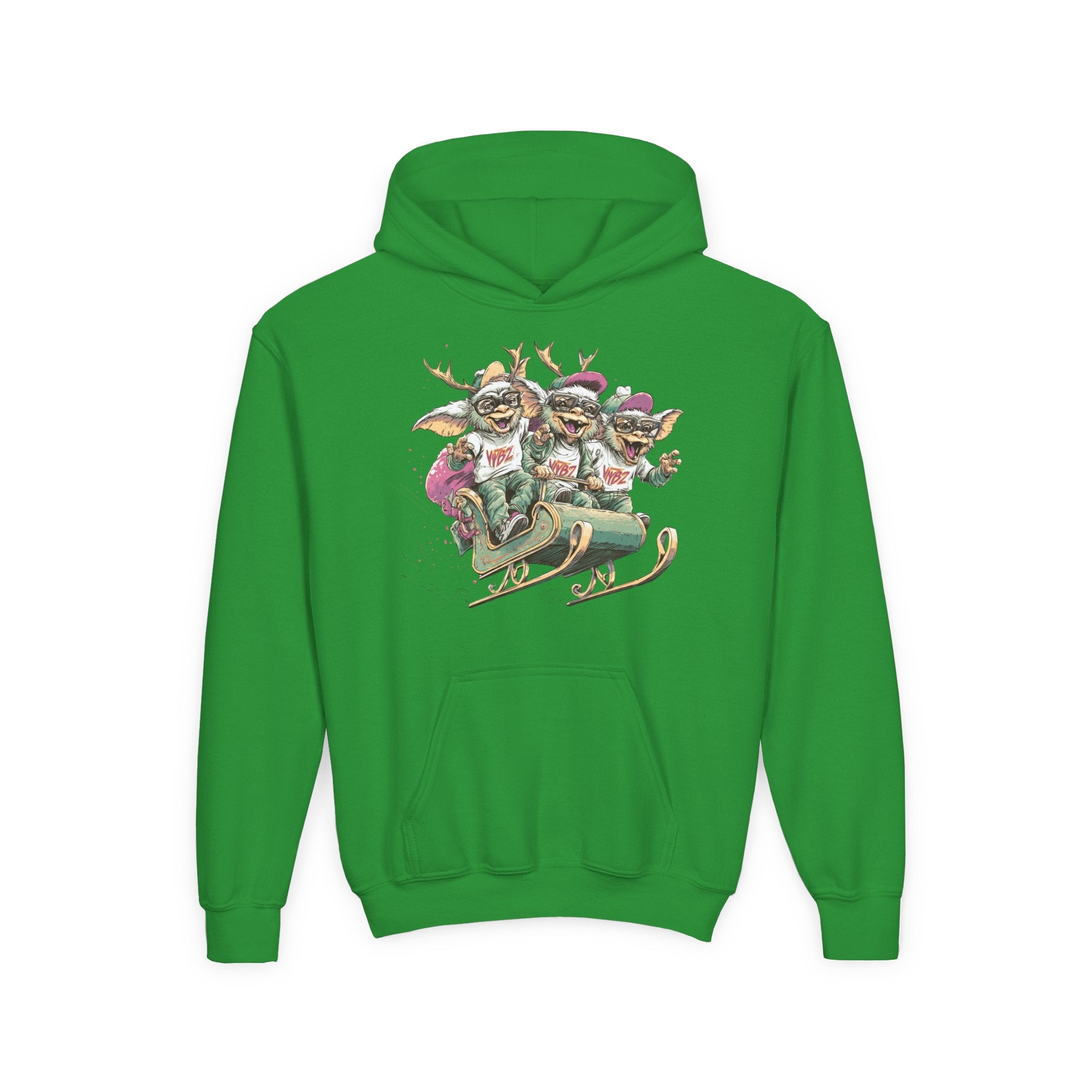 Youth Christmas Grinches in Santa's Sleigh Hoodie