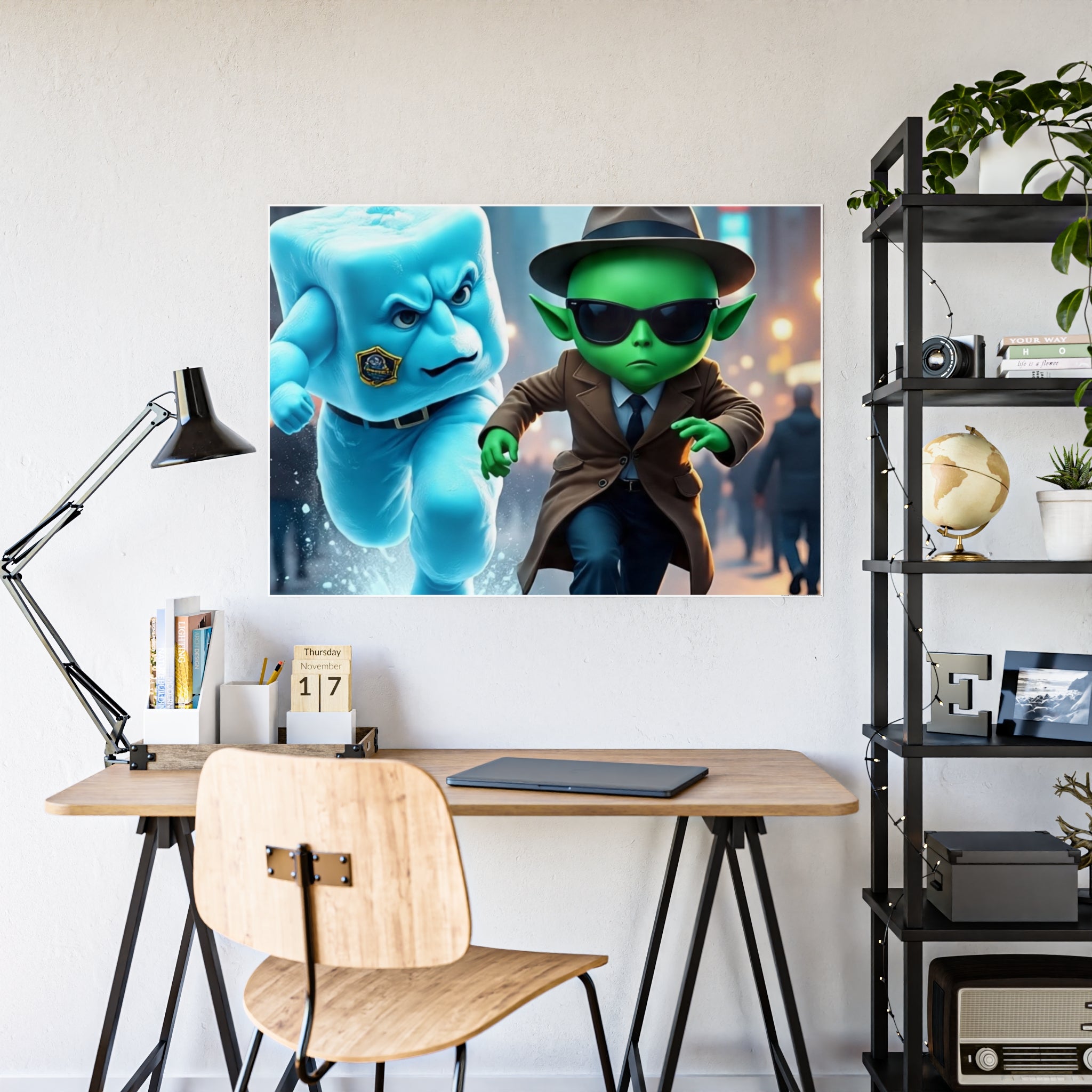 Alien Ice Glossy Art Posters